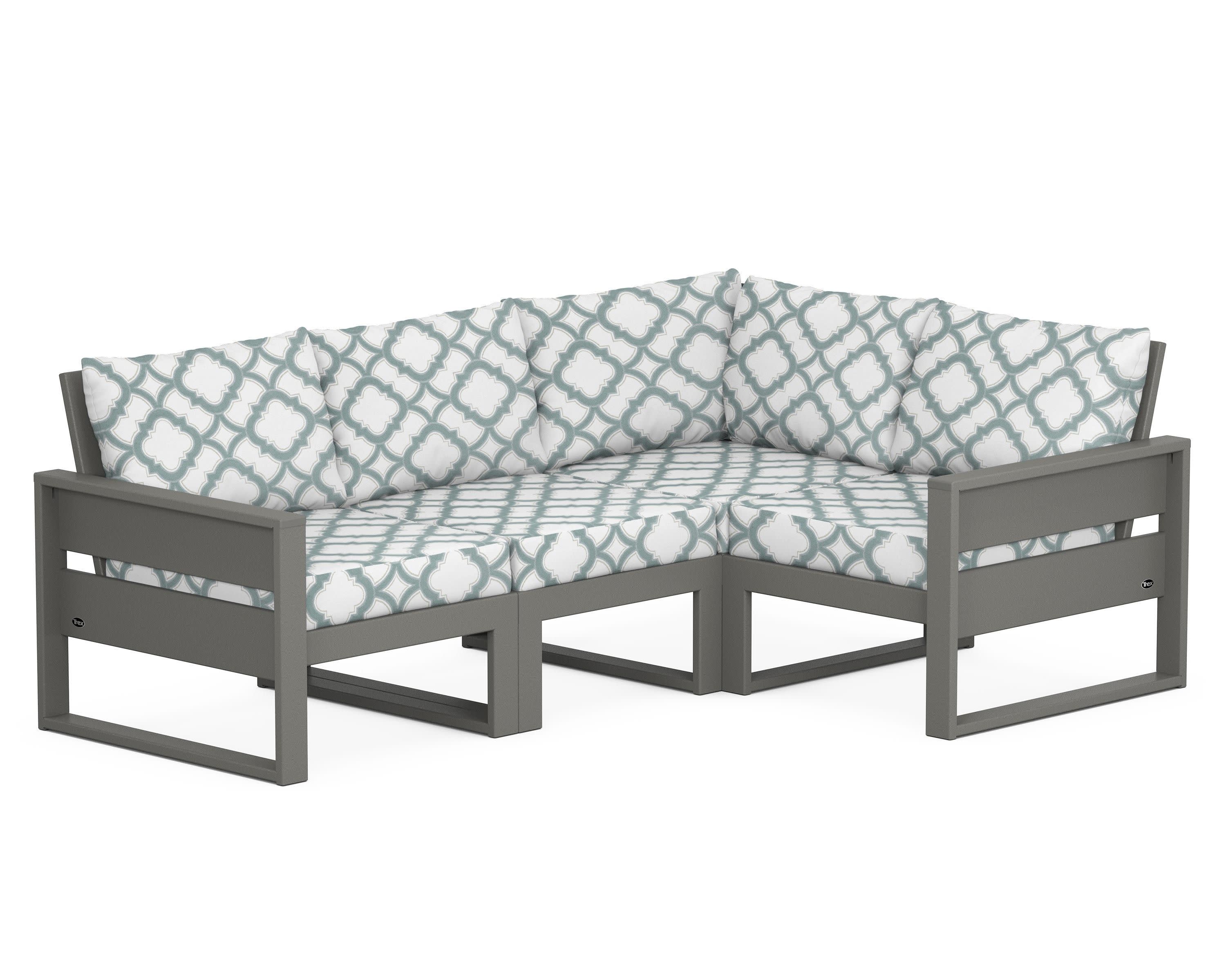 Eastport 4- Piece Sectional in Stepping Stone / Trellis Glacier Spa