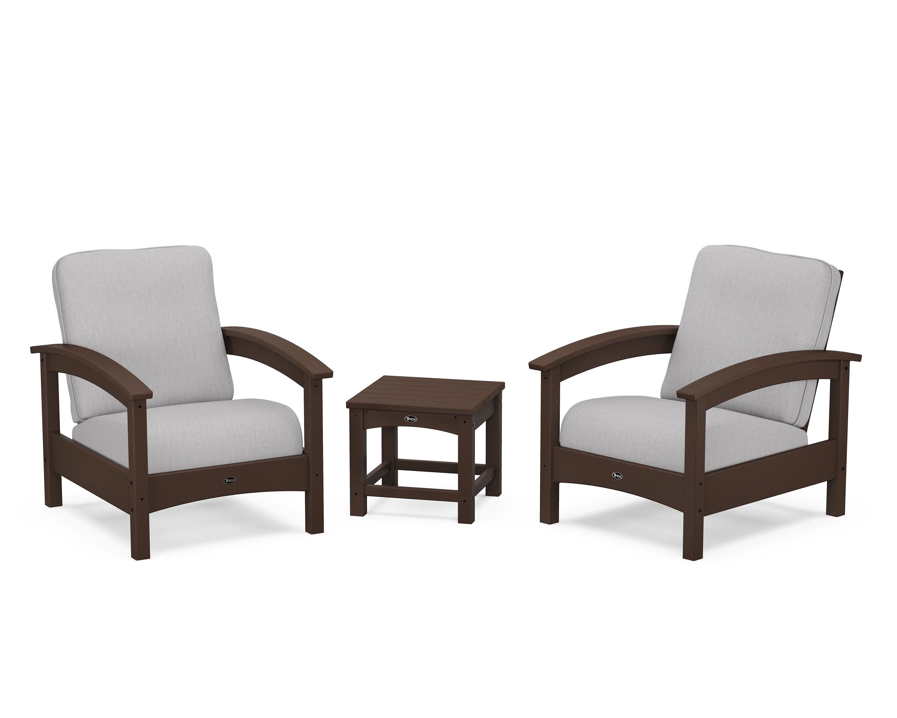 Rockport Club 3-Piece Deep Seating Conversation Set in Vintage Lantern / Granite