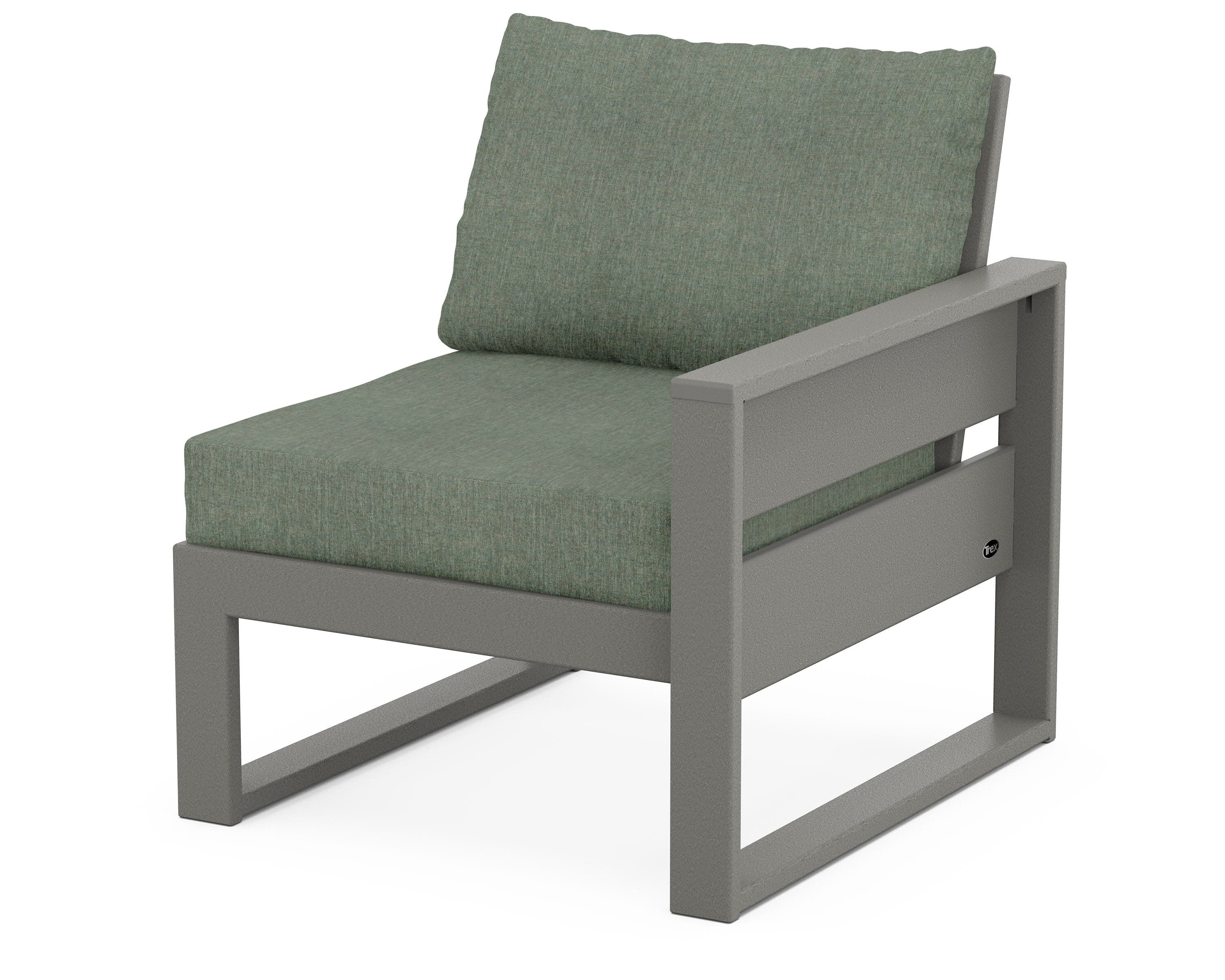 Eastport Modular Right Arm Chair in Stepping Stone / Cast Sage