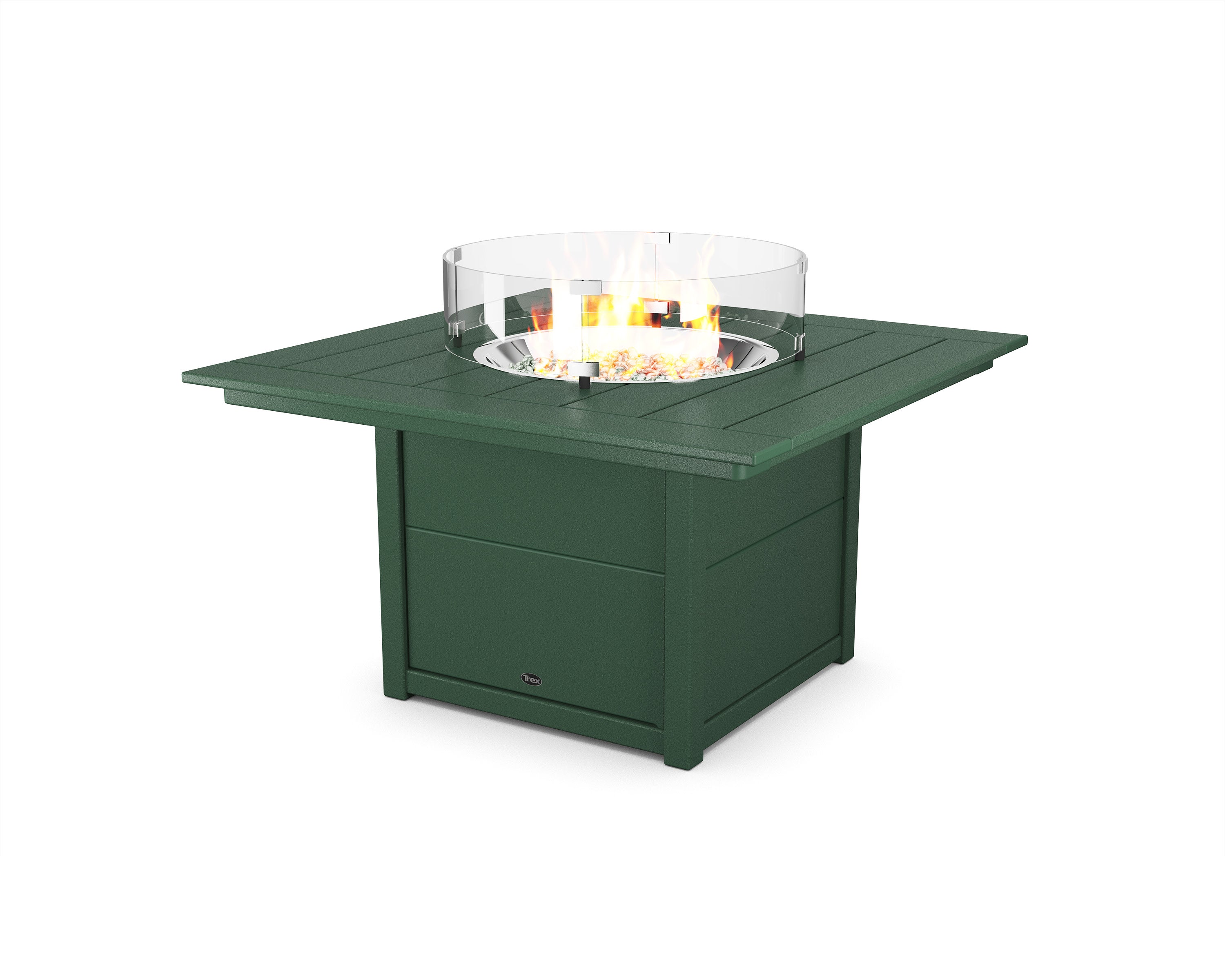 Trex Square 42 Fire Pit Table in Rainforest Canopy
