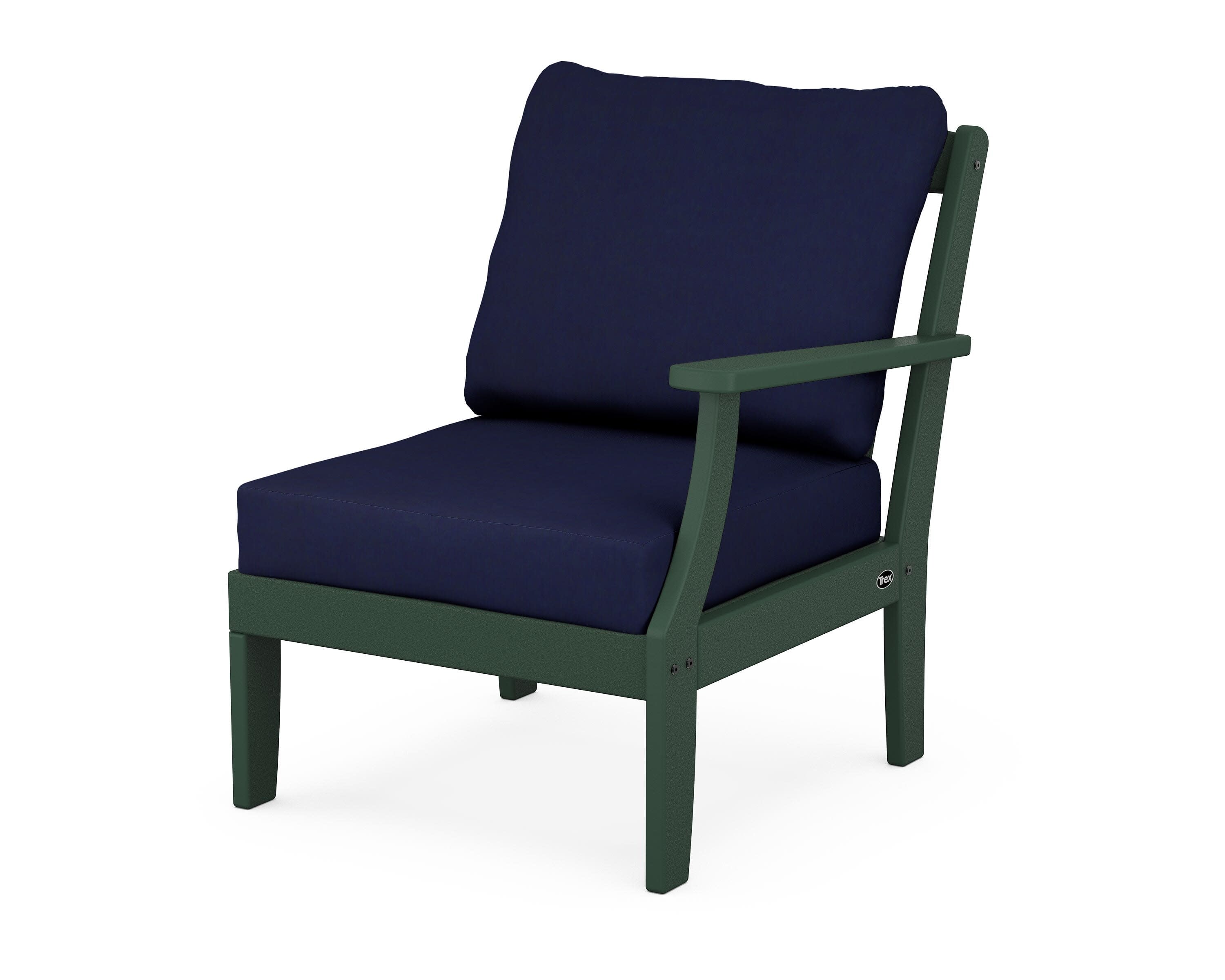 Yacht Club Modular Right Arm Chair in Rainforest Canopy / Navy