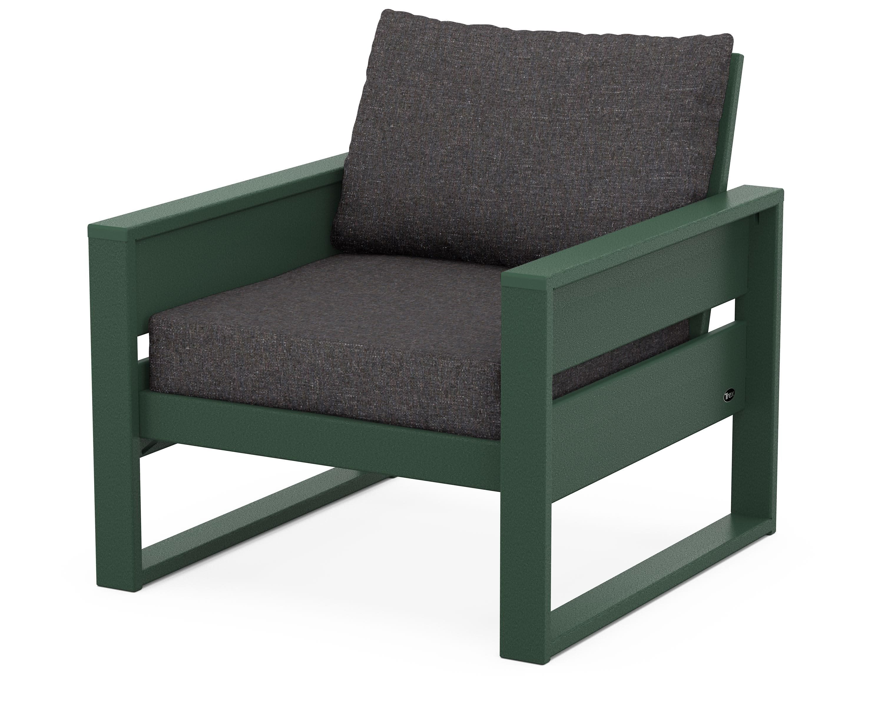 Eastport Club Chair in Rainforest Canopy / Ash Charcoal