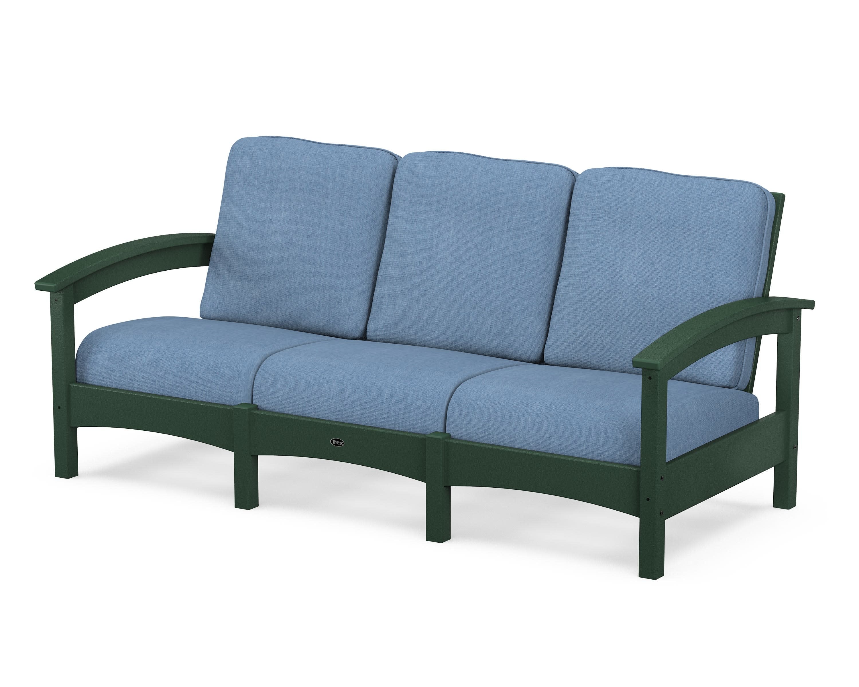 Rockport Club Sofa in Rainforest Canopy / Sky Blue