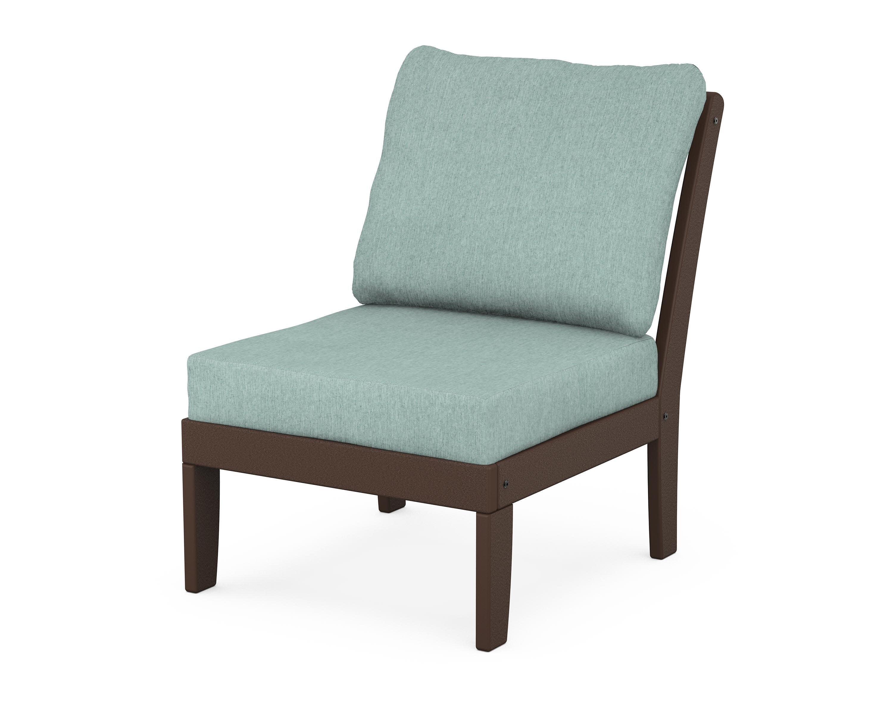 Yacht Club Modular Armless Chair in Vintage Lantern / Glacier Spa