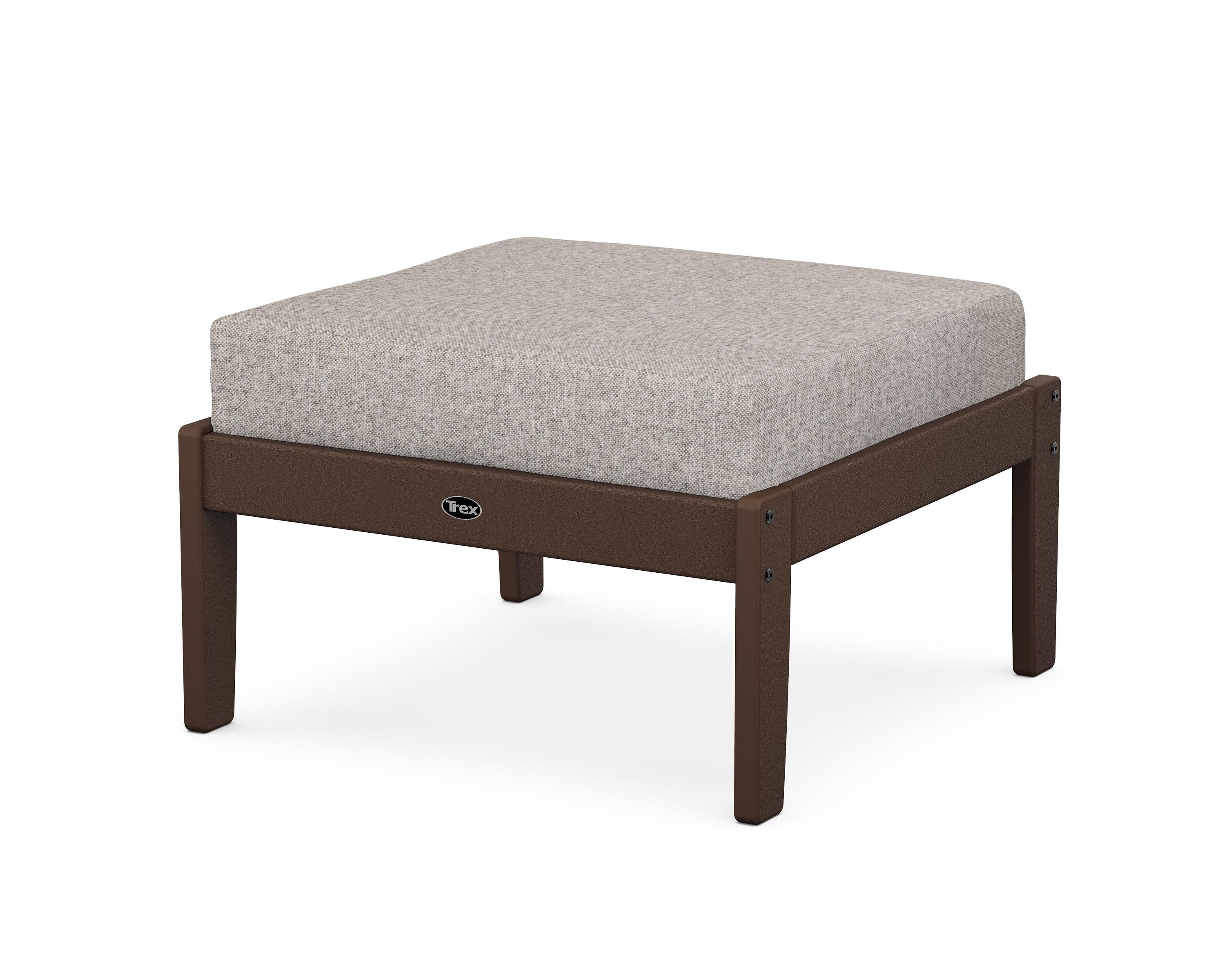 Yacht Club Deep Seating Ottoman in Vintage Lantern / Weathered Tweed
