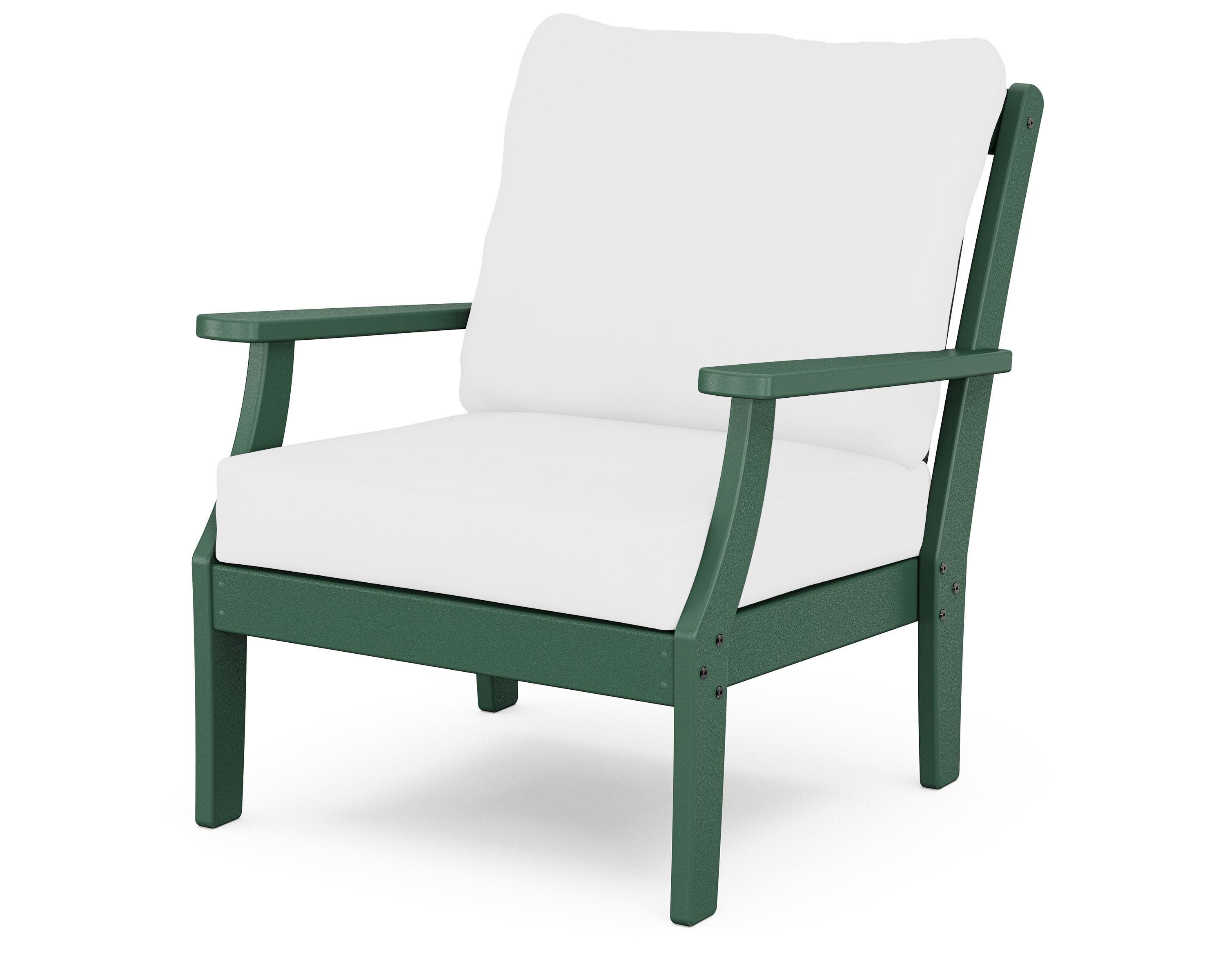 Yacht Club Deep Seating Chair in Rainforest Canopy / Natural