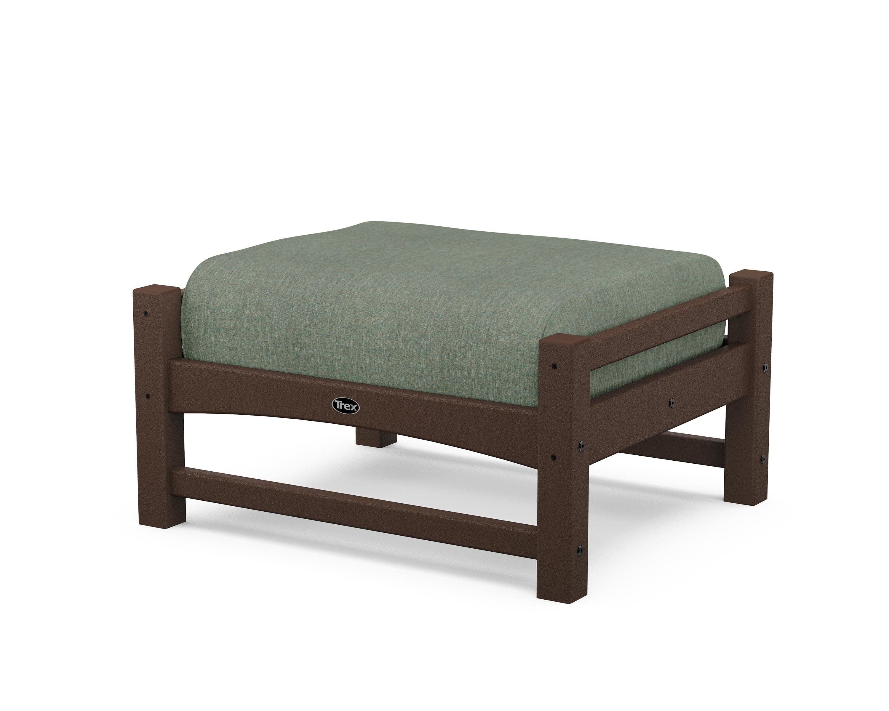 Rockport Club Ottoman in Vintage Lantern / Cast Sage