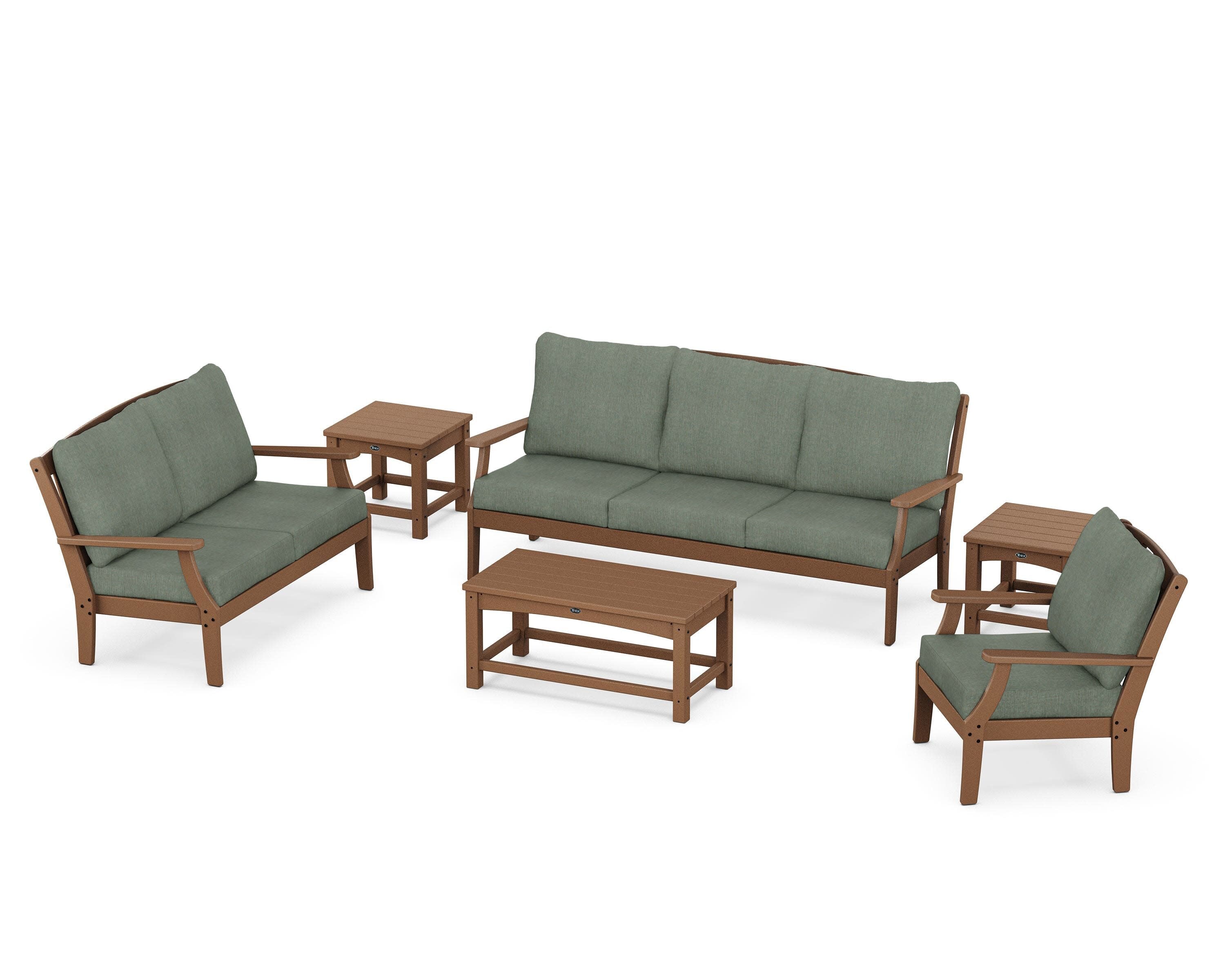 Yacht Club 6-Piece Deep Seating Set in Tree House / Cast Sage