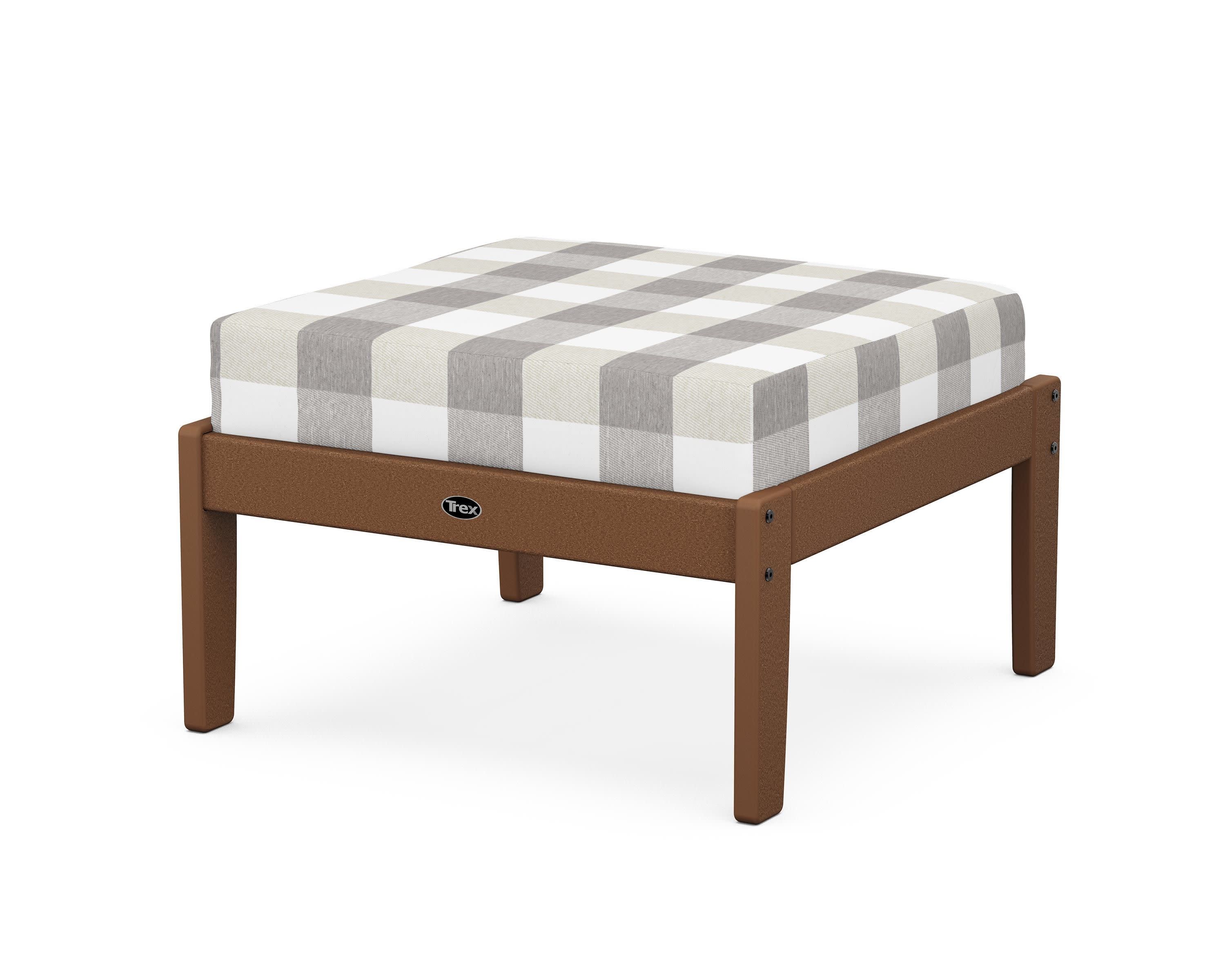 Yacht Club Deep Seating Ottoman in Tree House / Buffalo Plaid Grey Mist