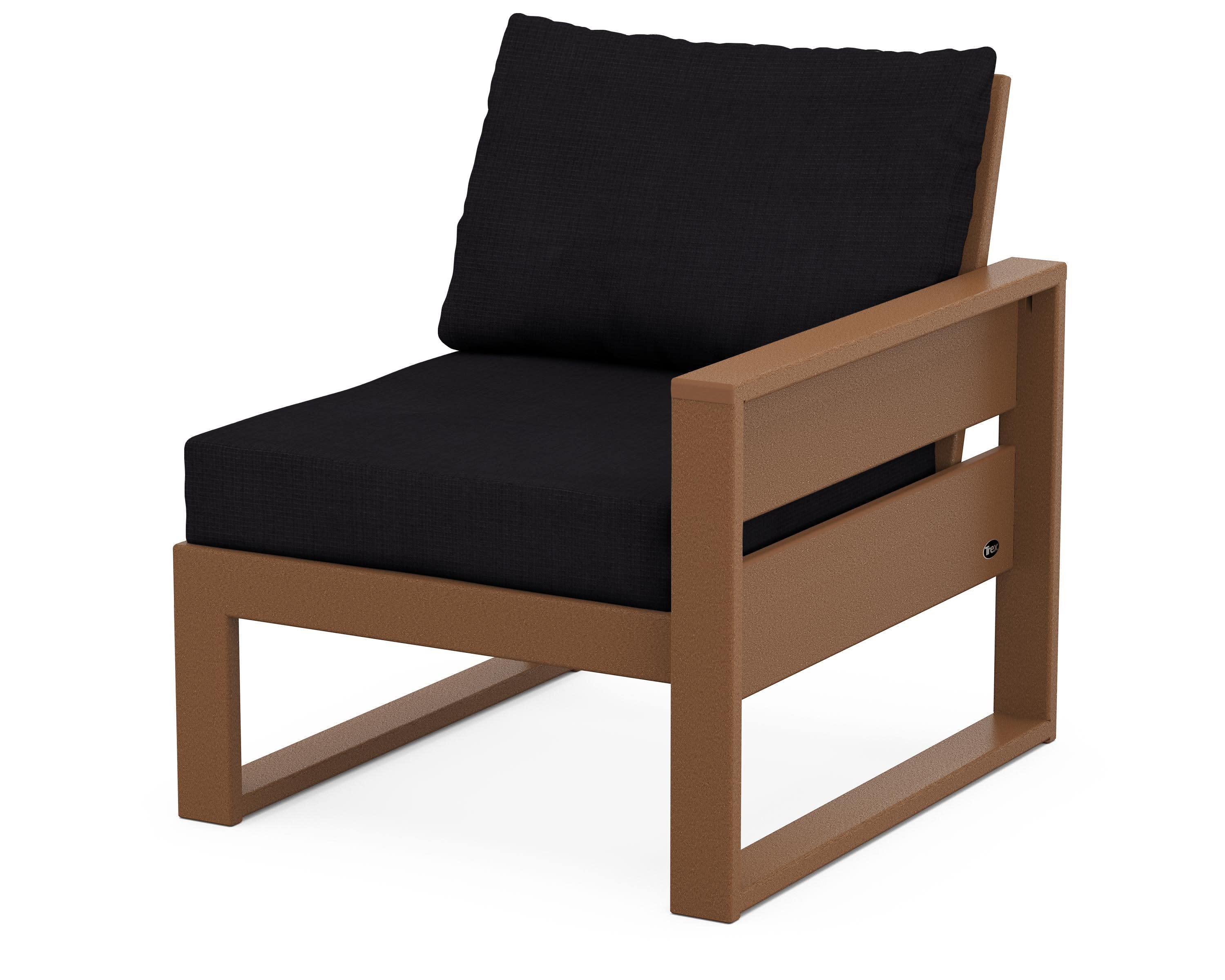 Eastport Modular Right Arm Chair in Tree House / Midnight Linen