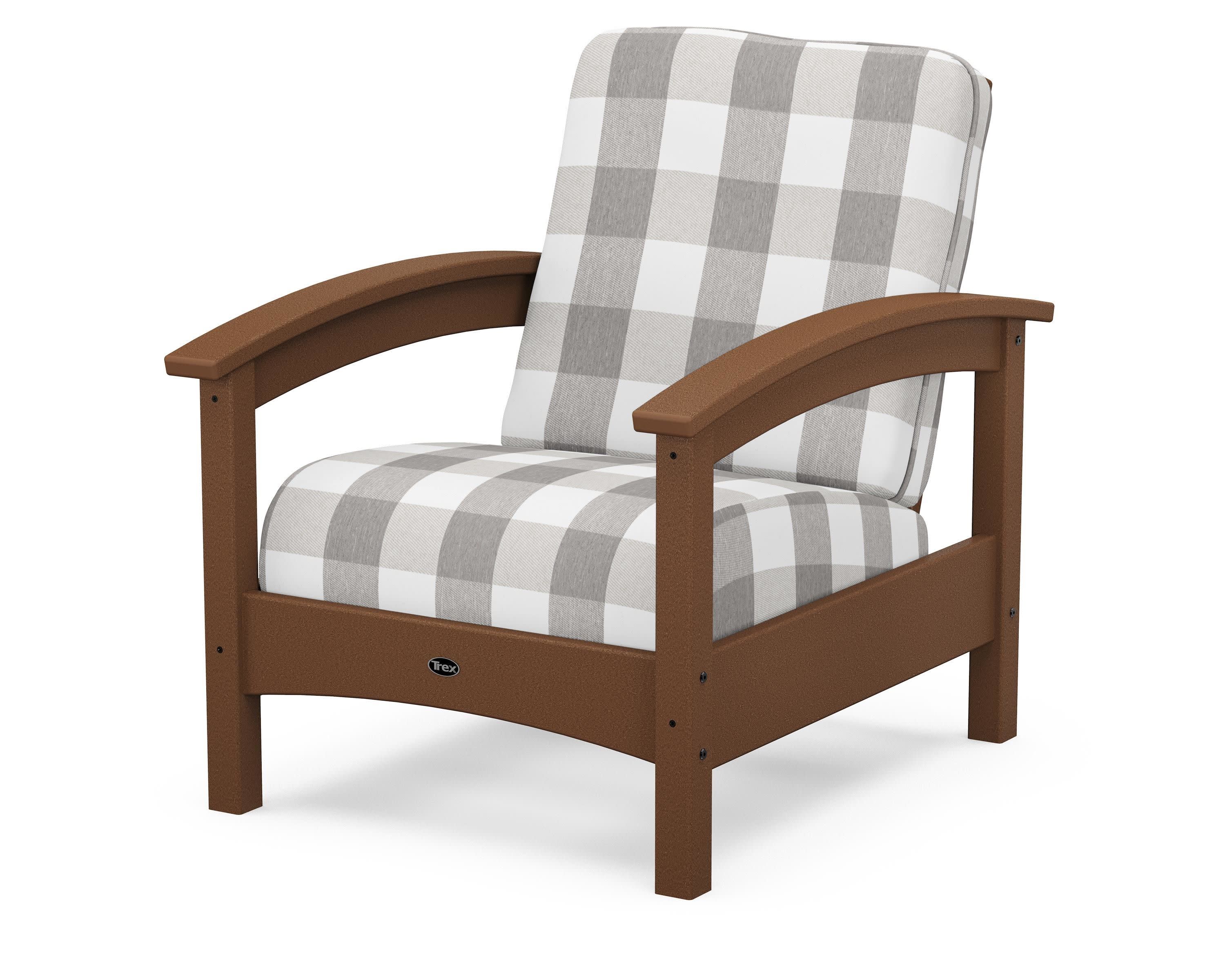 Rockport Club Chair in Tree House / Buffalo Plaid Grey Mist