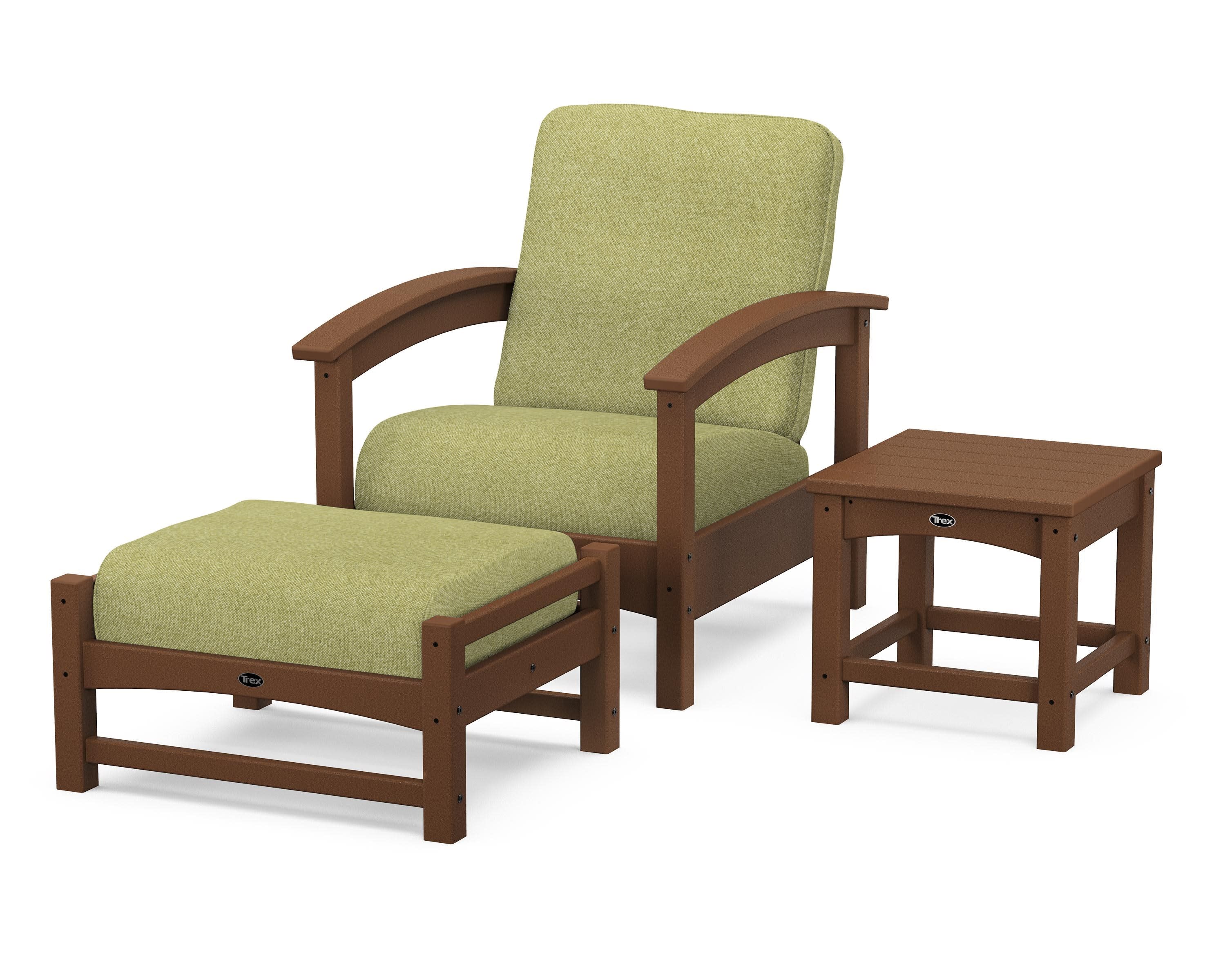Rockport 3-Piece Deep Seating Set in Tree House / Chartreuse Boucle