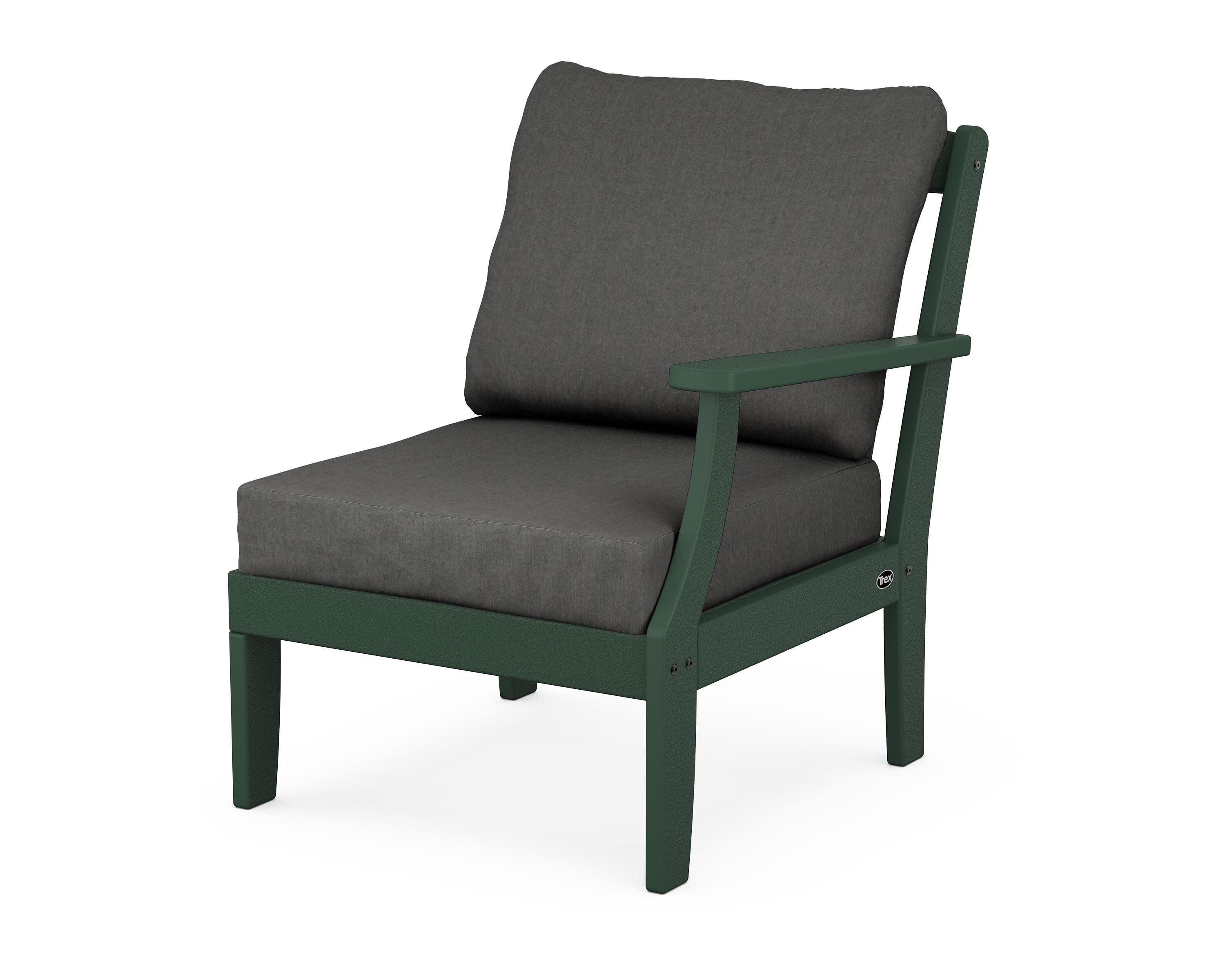 Yacht Club Modular Right Arm Chair in Rainforest Canopy / Spectrum Carbon