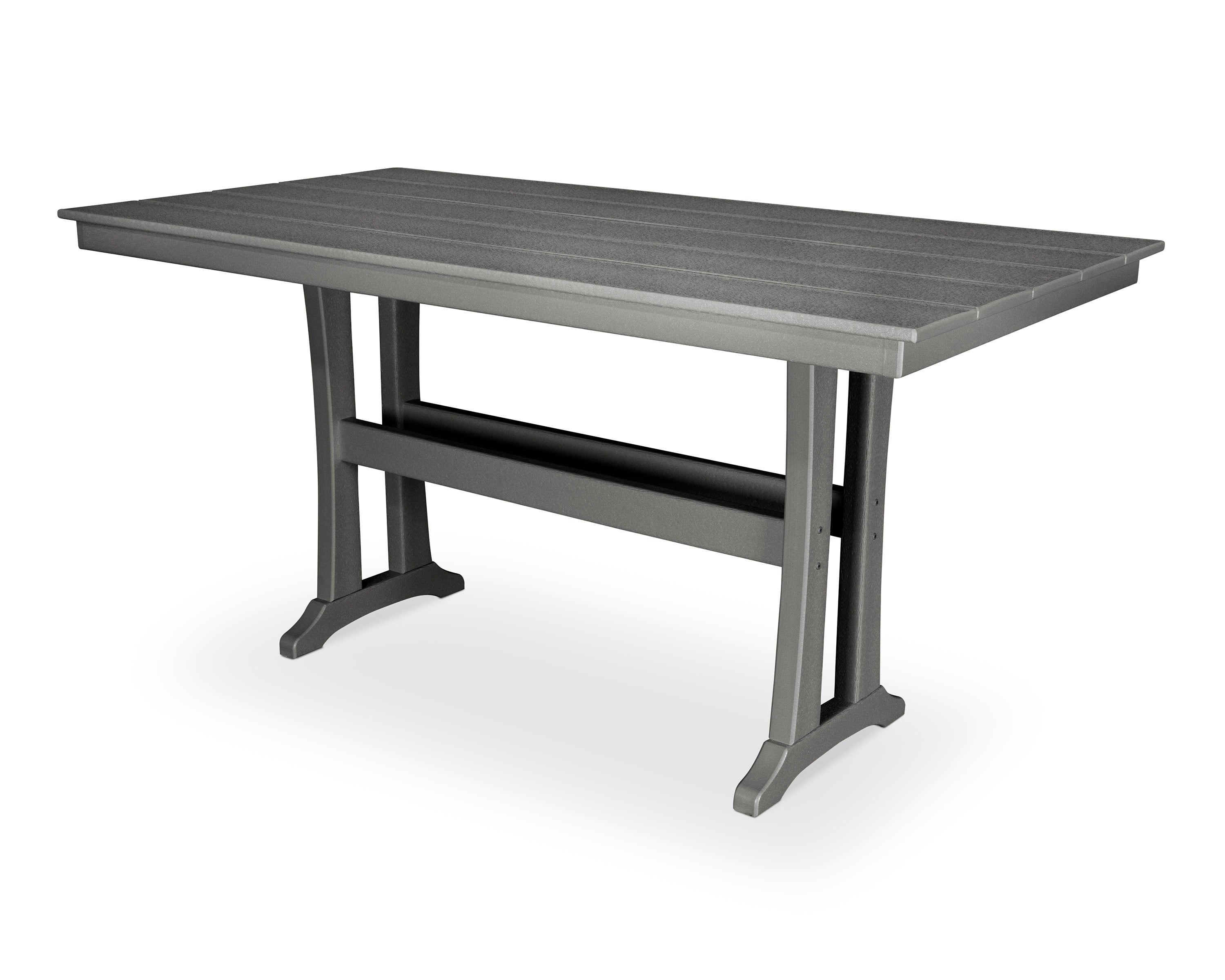 Farmhouse Trestle 37" x 72" Counter Table in Stepping Stone
