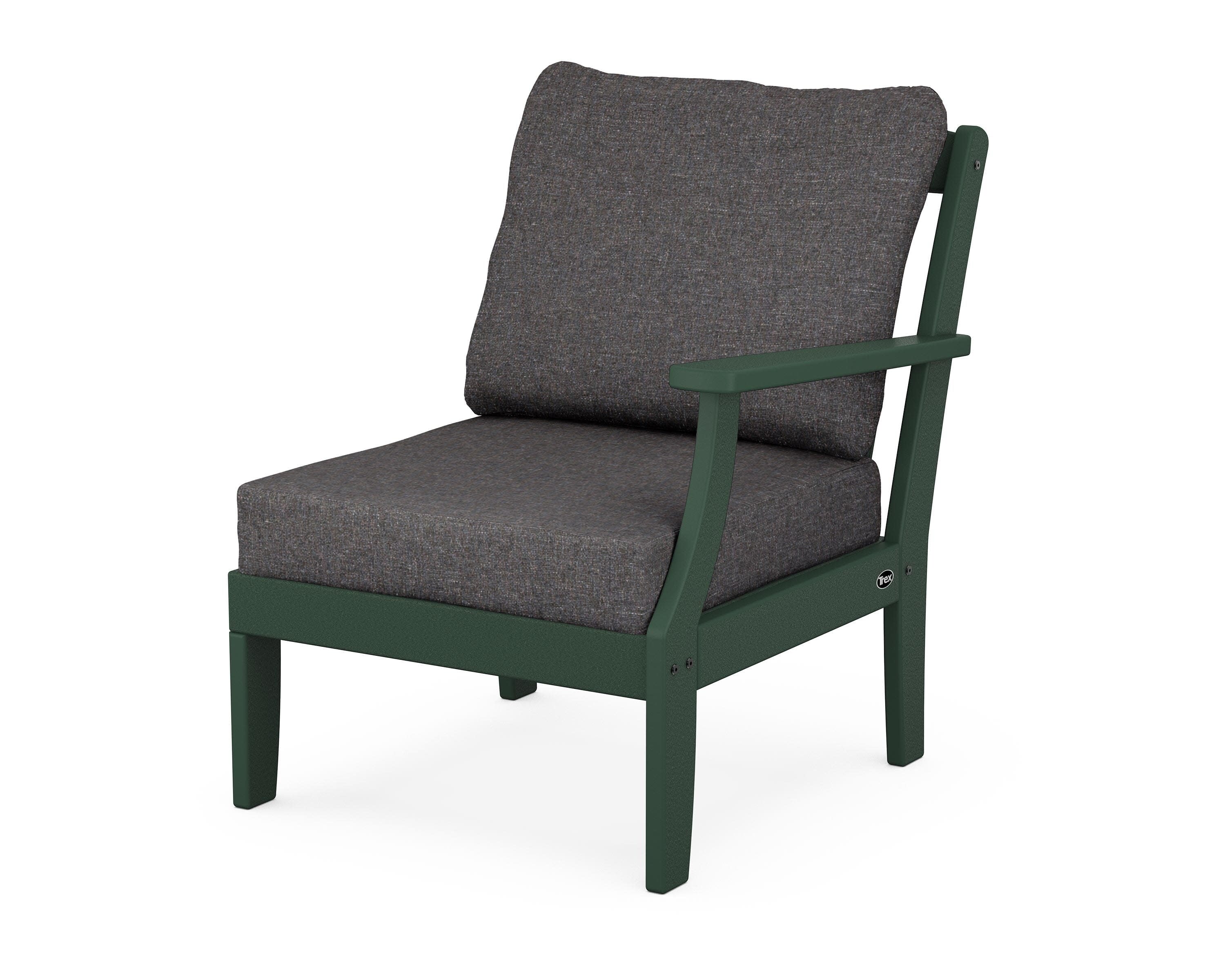 Yacht Club Modular Right Arm Chair in Rainforest Canopy / Ash Charcoal