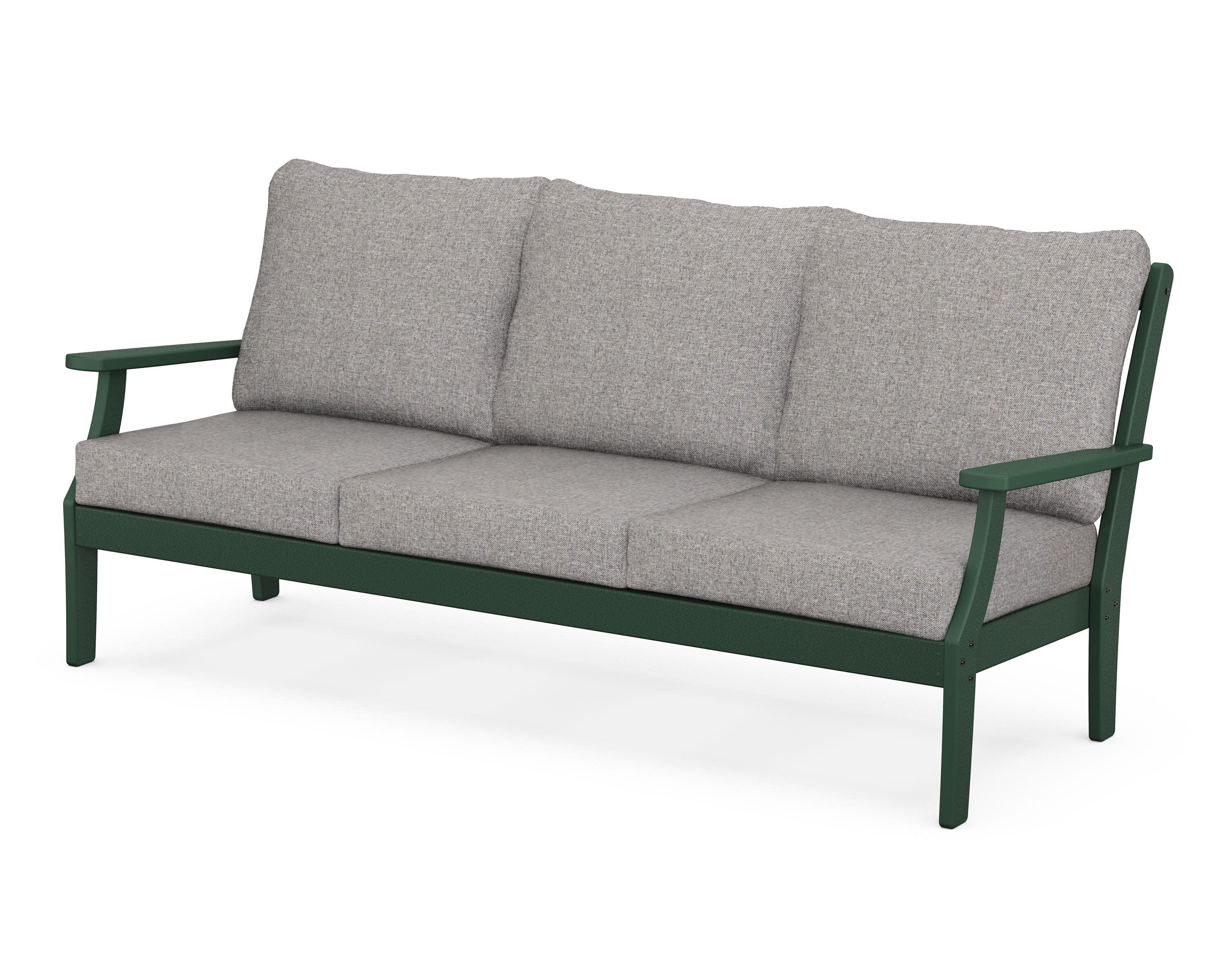 Yacht Club Deep Seating Sofa in Rainforest Canopy / Grey Mist