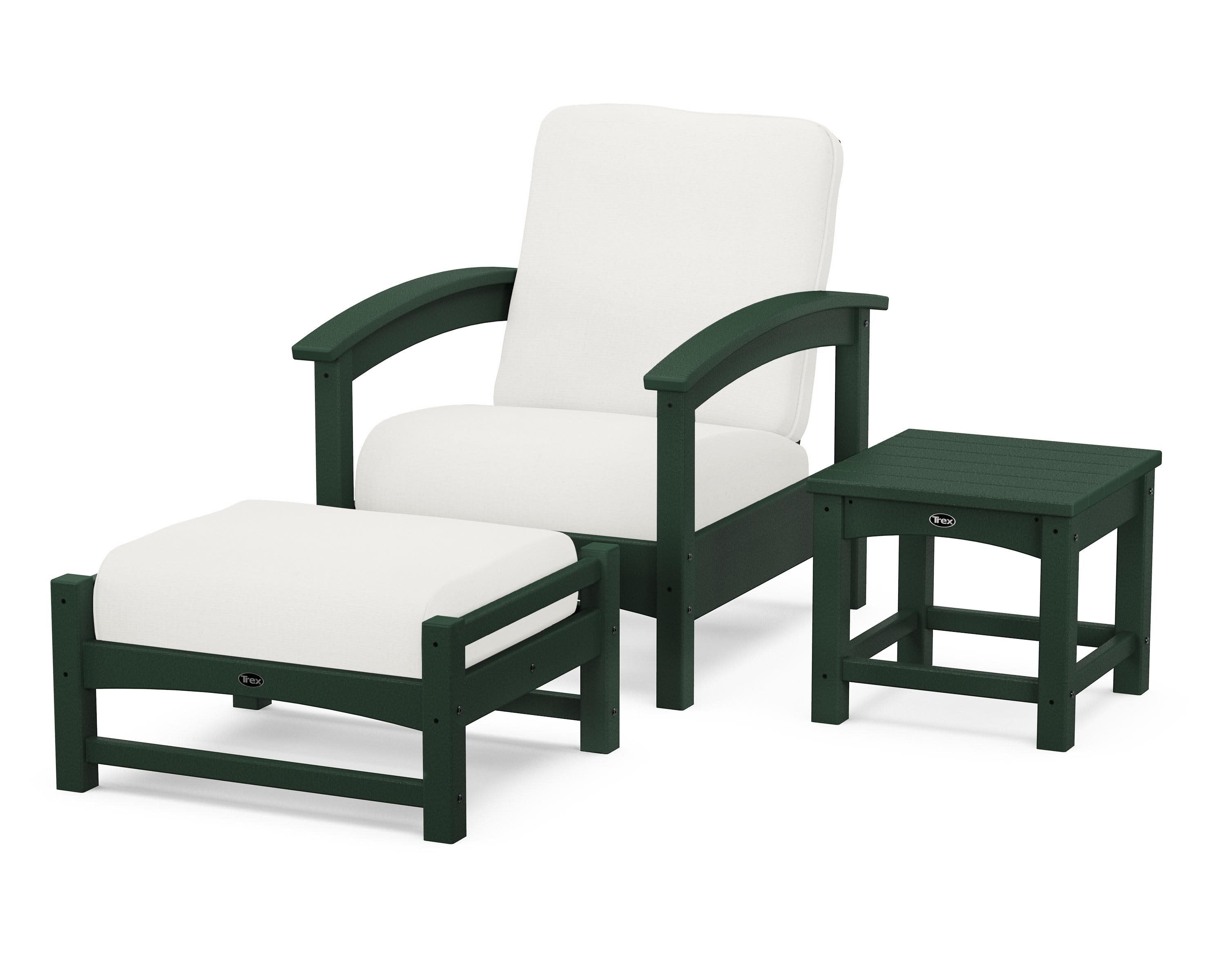 Rockport 3-Piece Deep Seating Set in Rainforest Canopy / Natural Linen