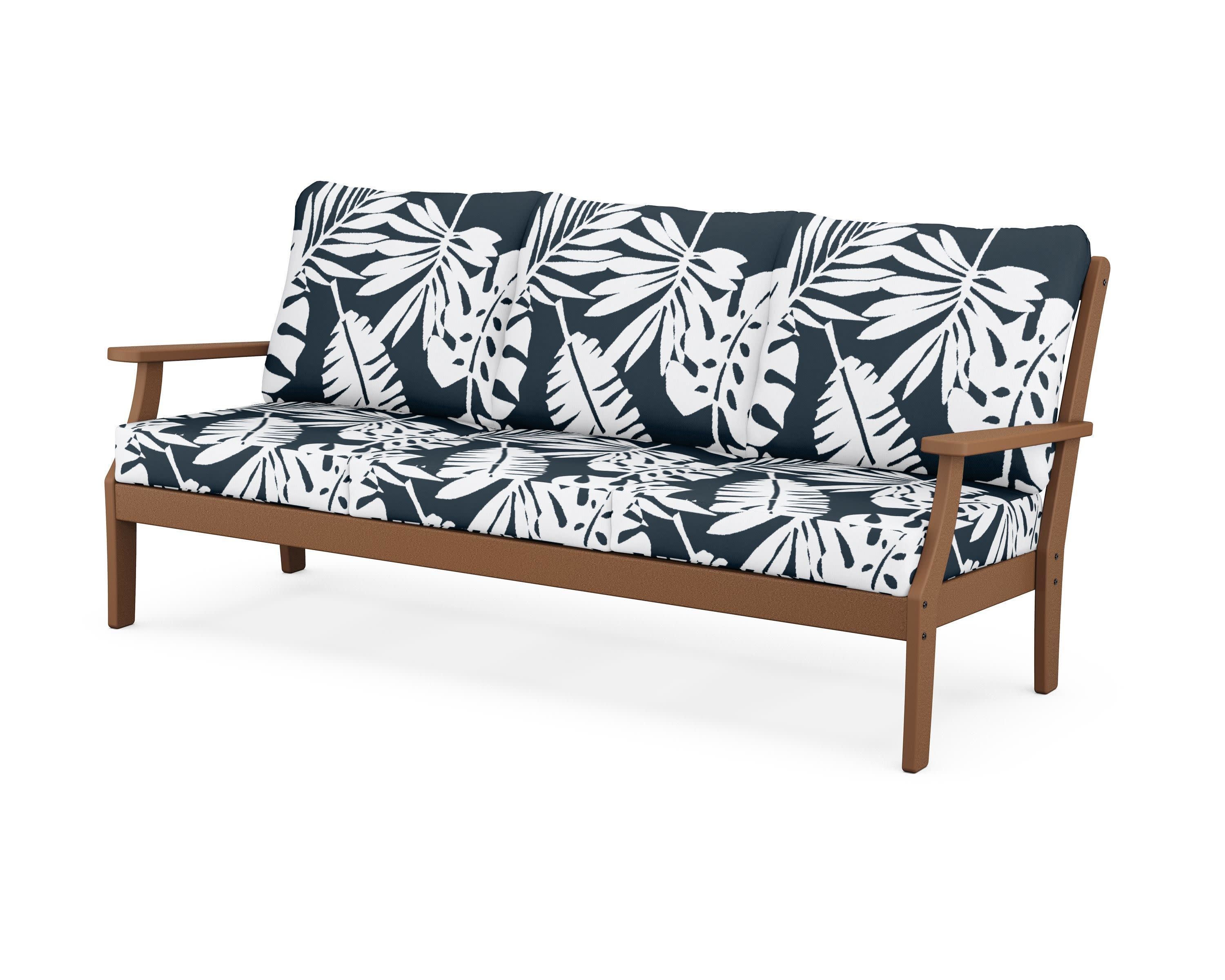 Yacht Club Deep Seating Sofa in Tree House / Leaf Marine Indigo