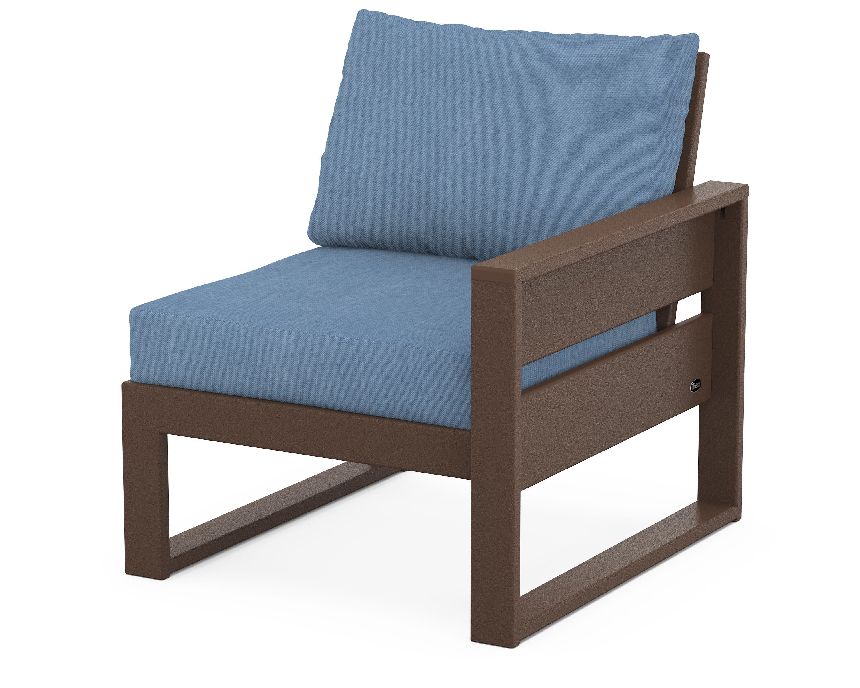 Eastport Modular Right Arm Chair in Vintage Lantern / Sky Blue