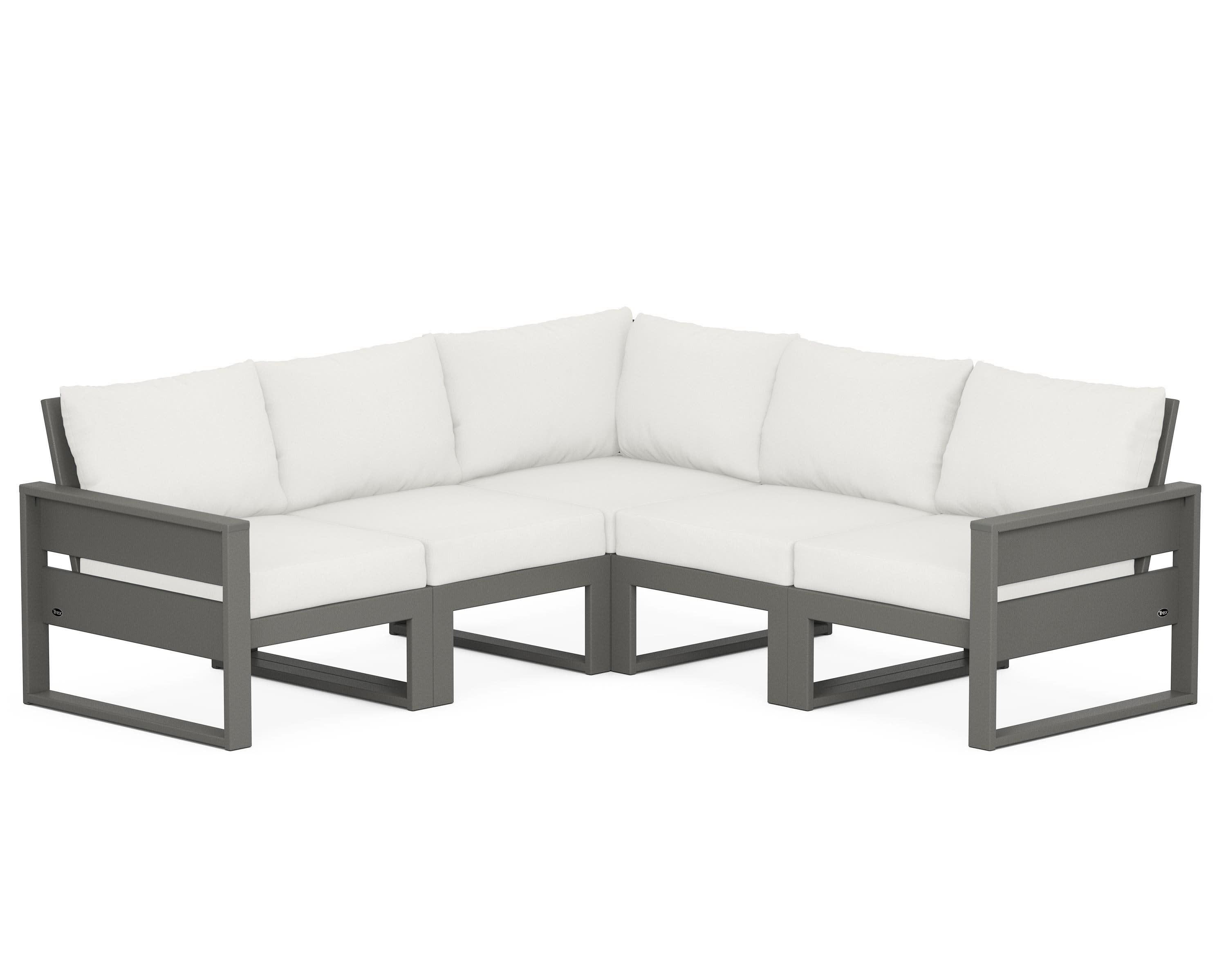 Eastport 5-Piece Sectional in Stepping Stone / Natural Linen
