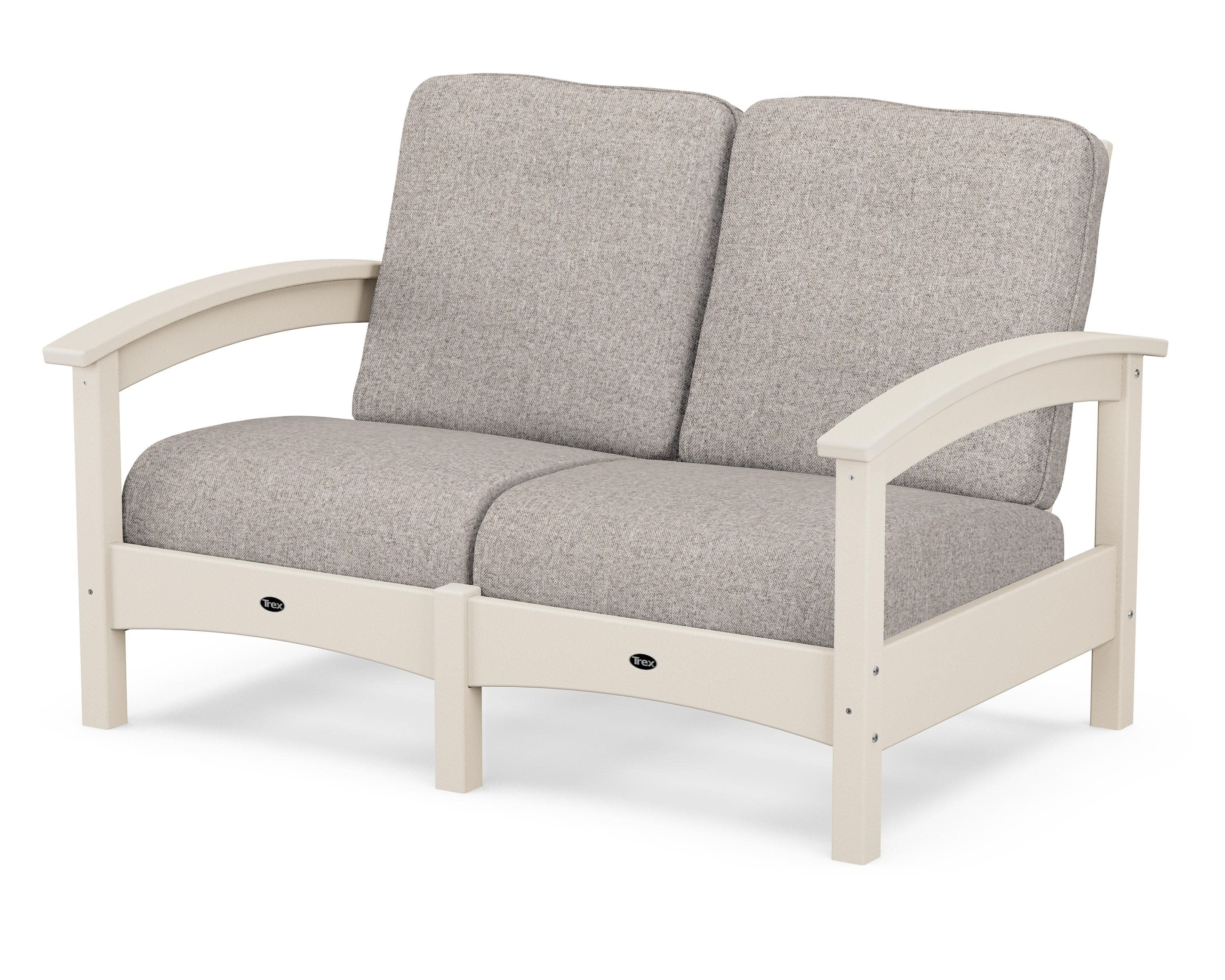 Rockport Club Loveseat in Sand Castle / Weathered Tweed