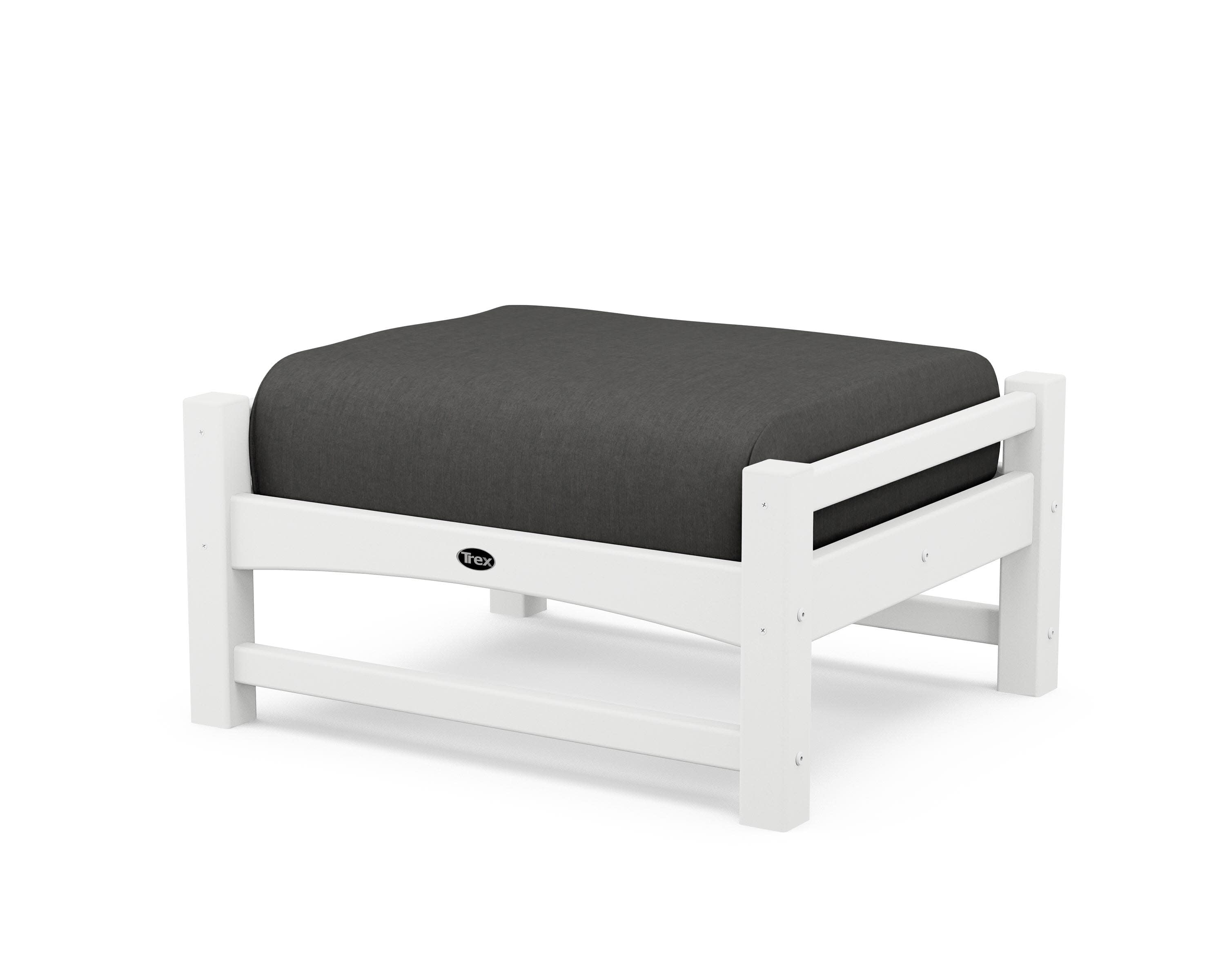Rockport Club Ottoman in Classic White / Spectrum Carbon