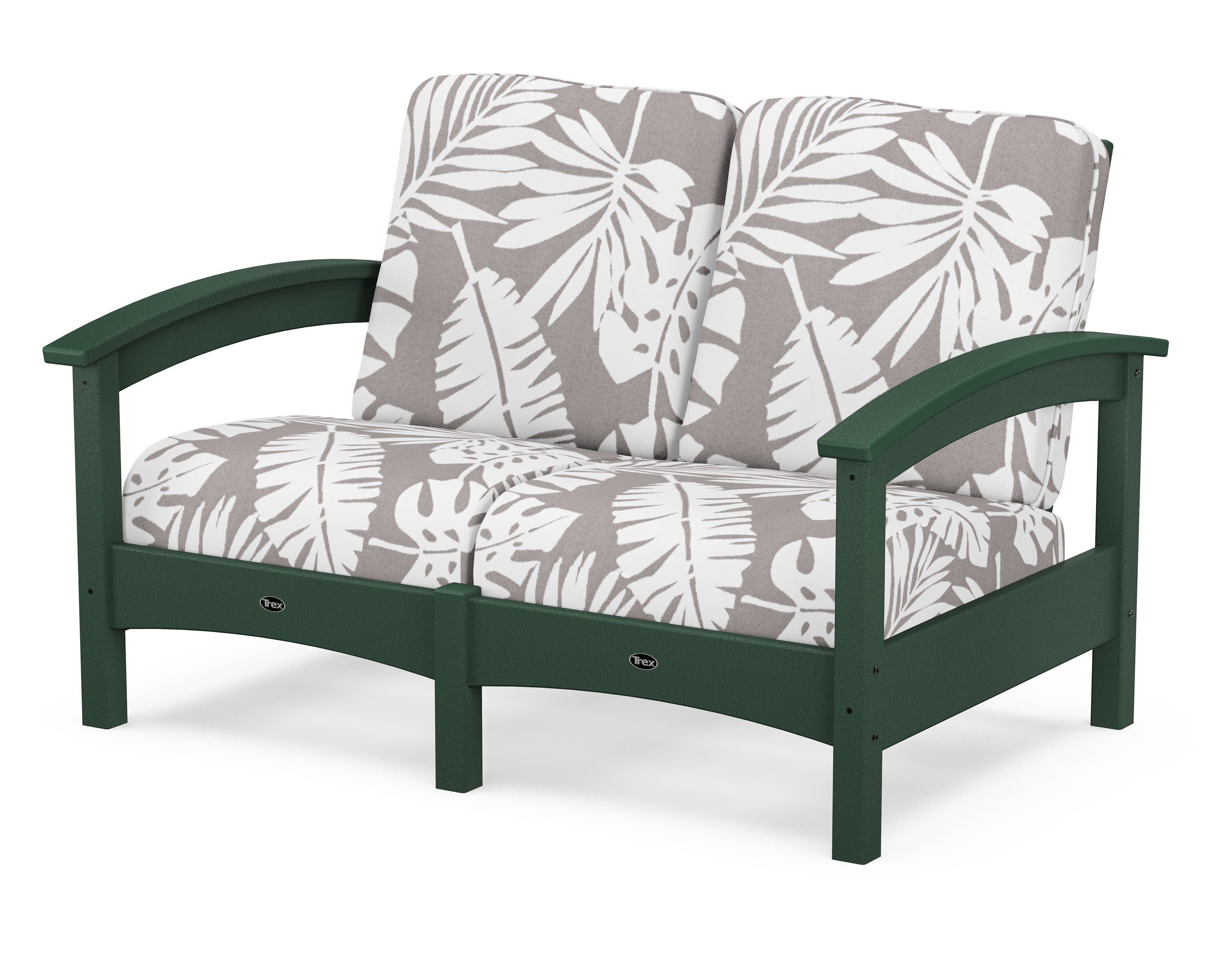Rockport Club Loveseat in Rainforest Canopy / Leaf Grey Mist
