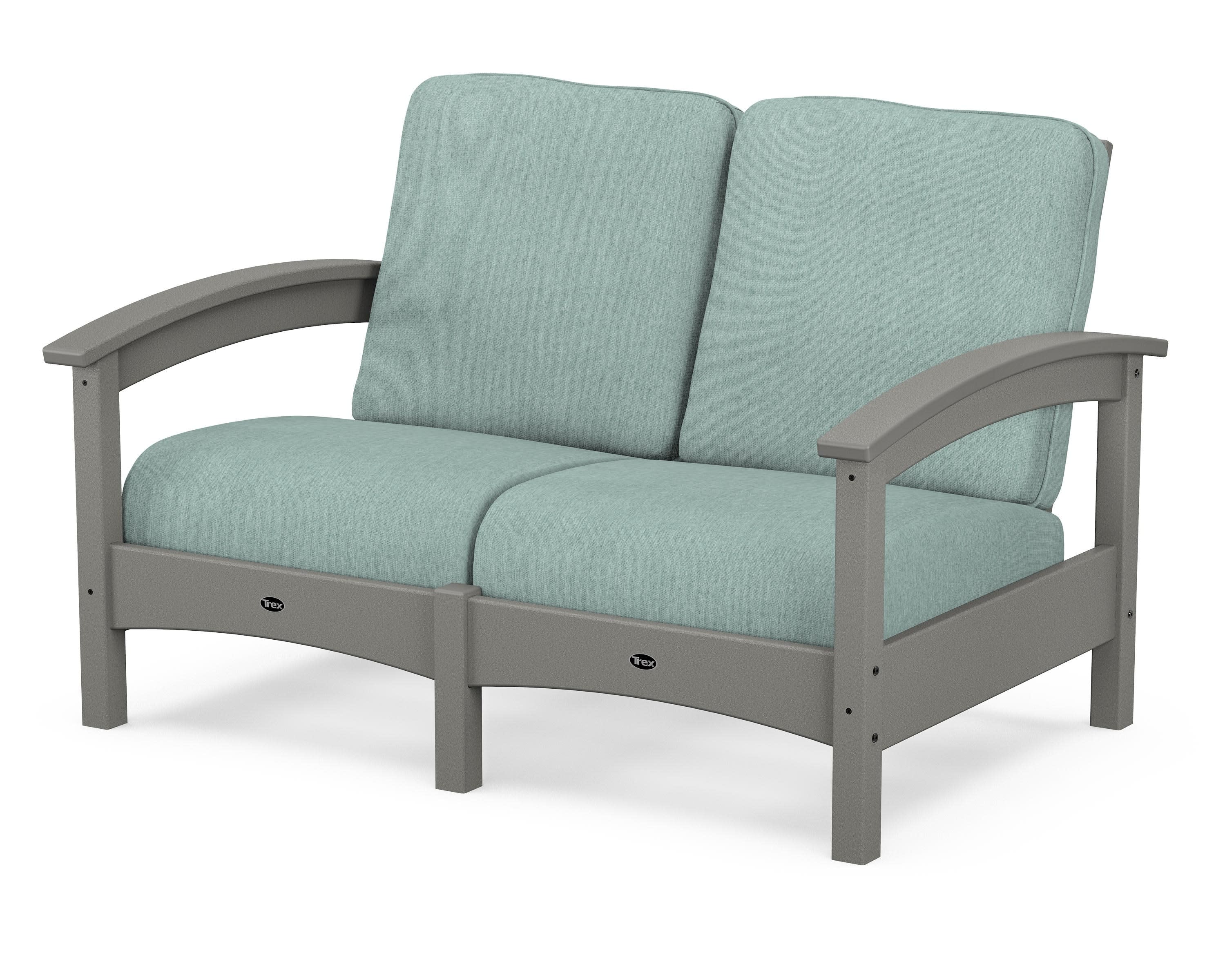 Rockport Club Loveseat in Stepping Stone / Glacier Spa