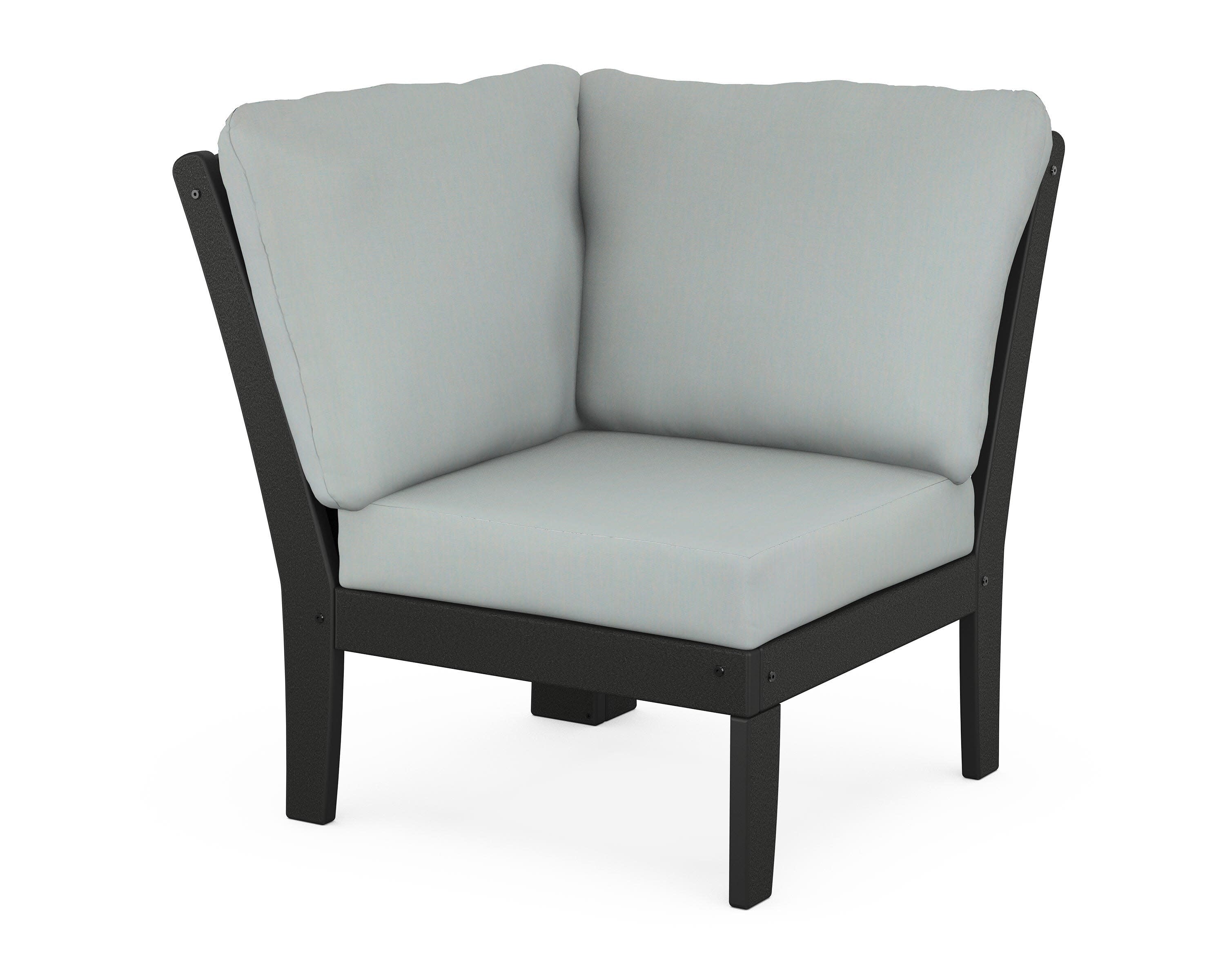 Yacht Club Modular Corner Chair in Charcoal Black / Spa
