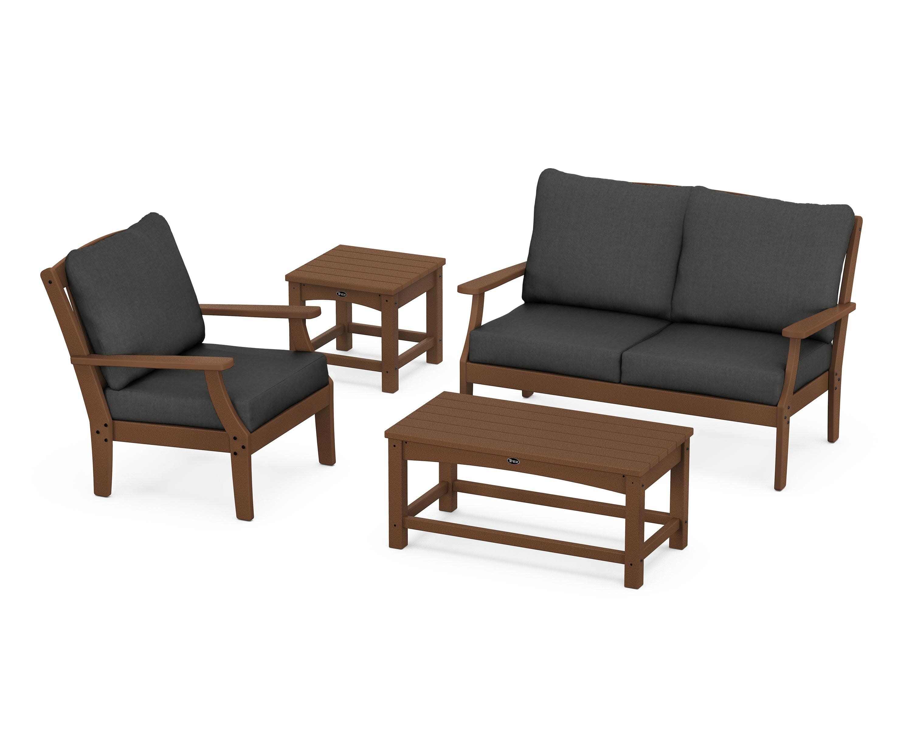 Yacht Club 4-Piece Deep Seating Set in Tree House / Spectrum Carbon