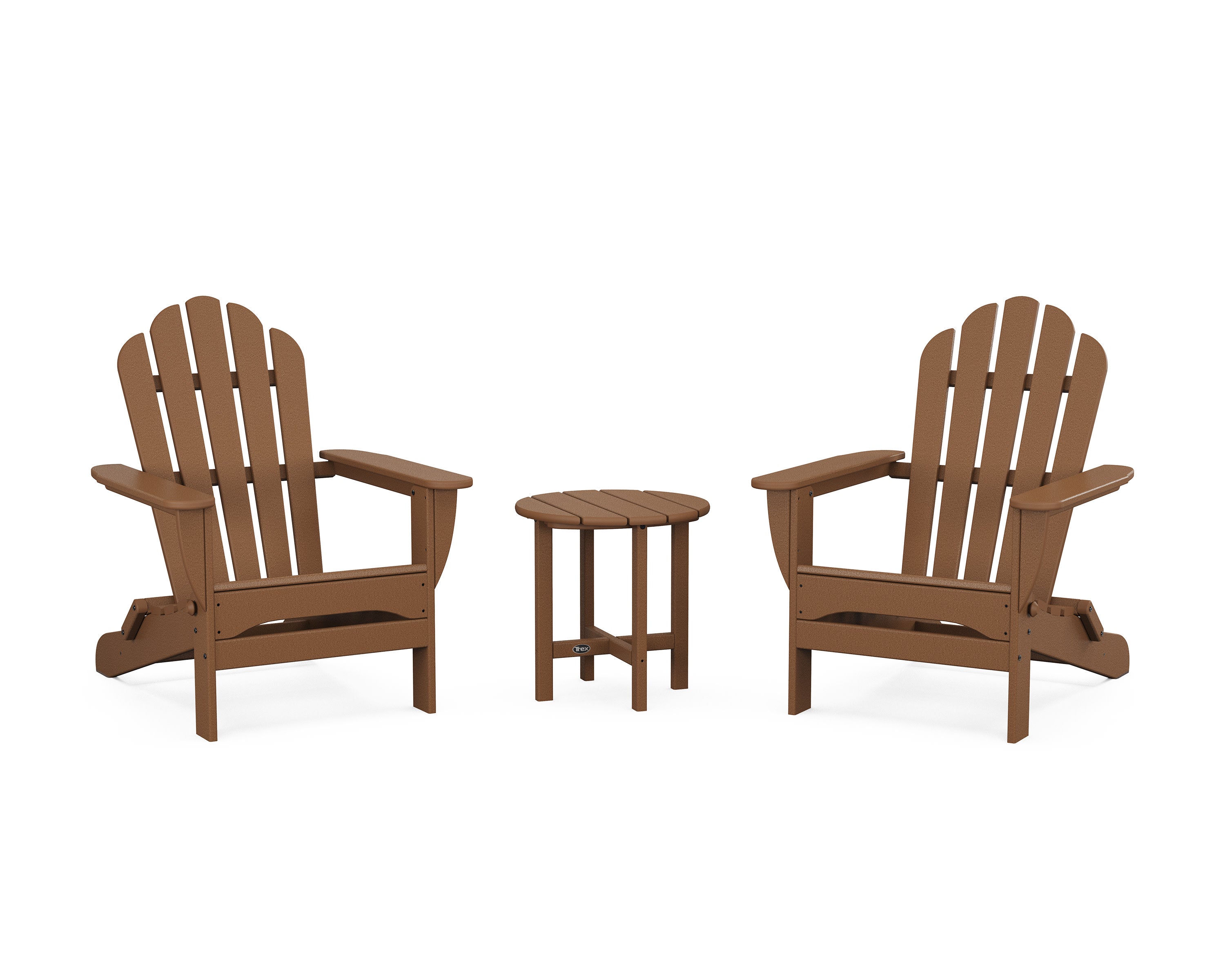 3-Piece Monterey Bay Folding Adirondack Set in Tree House