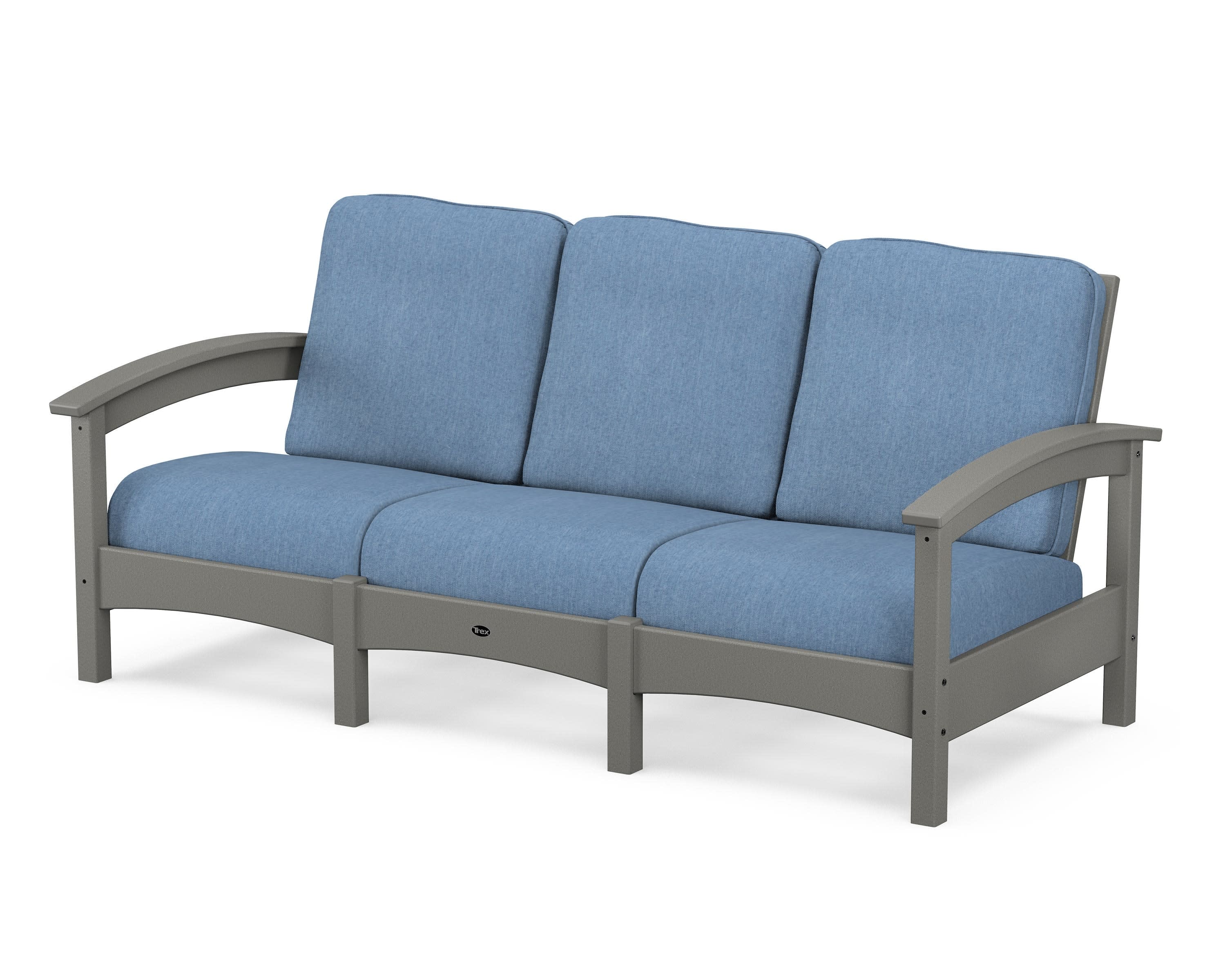 Rockport Club Sofa in Stepping Stone / Sky Blue