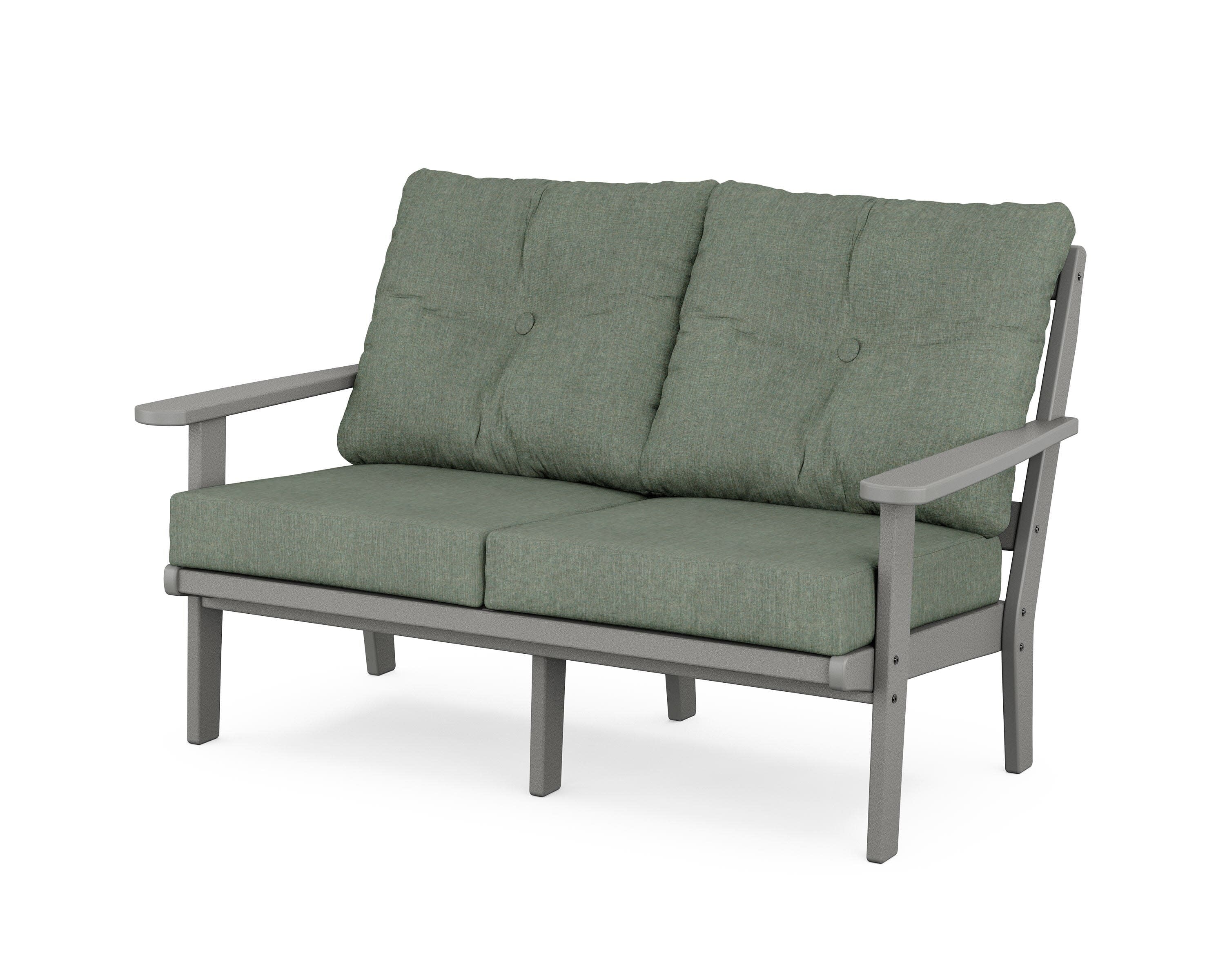 Cape Cod Deep Seating Loveseat in Stepping Stone / Cast Sage