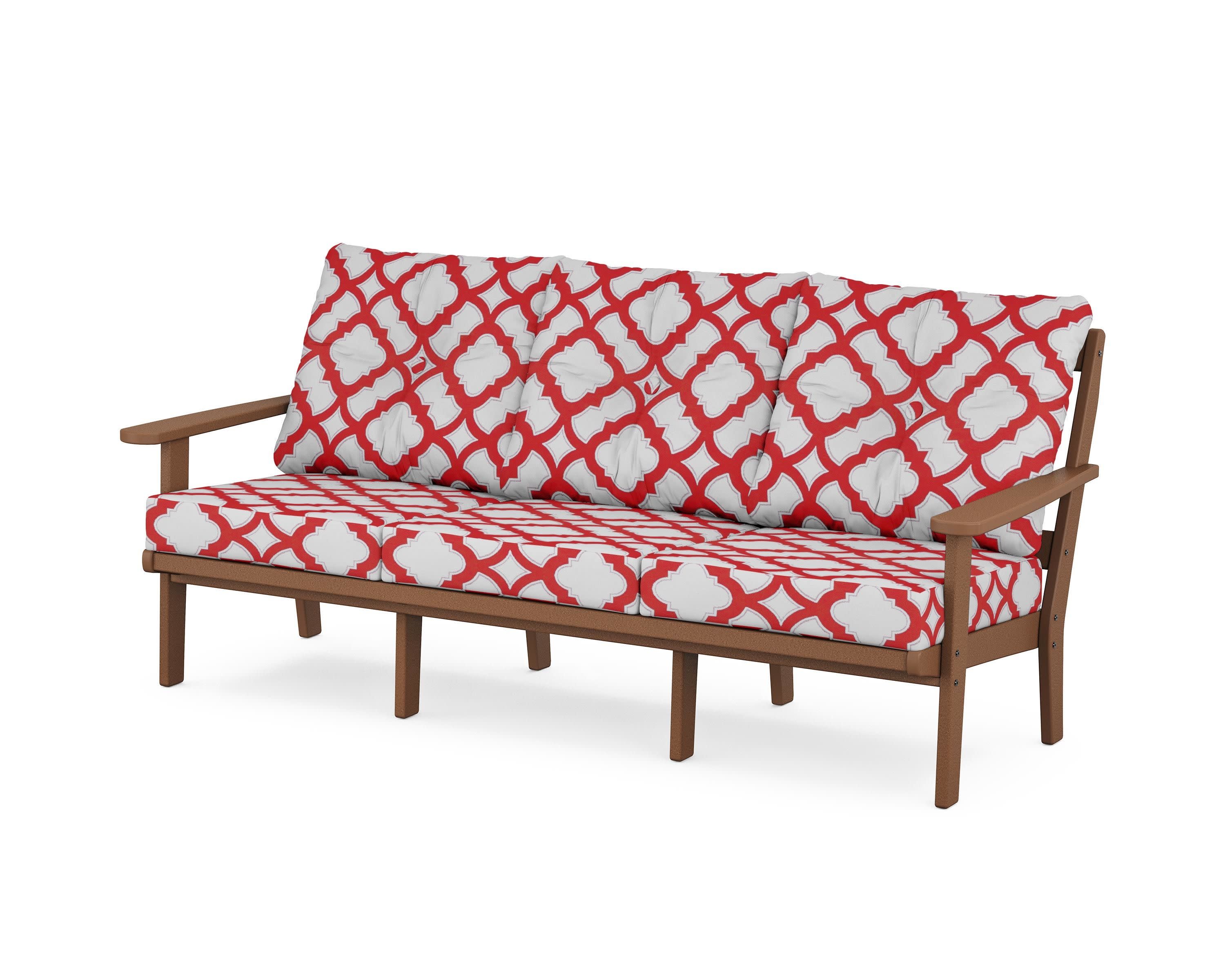Cape Cod Deep Seating Sofa in Tree House / Trellis Crimson
