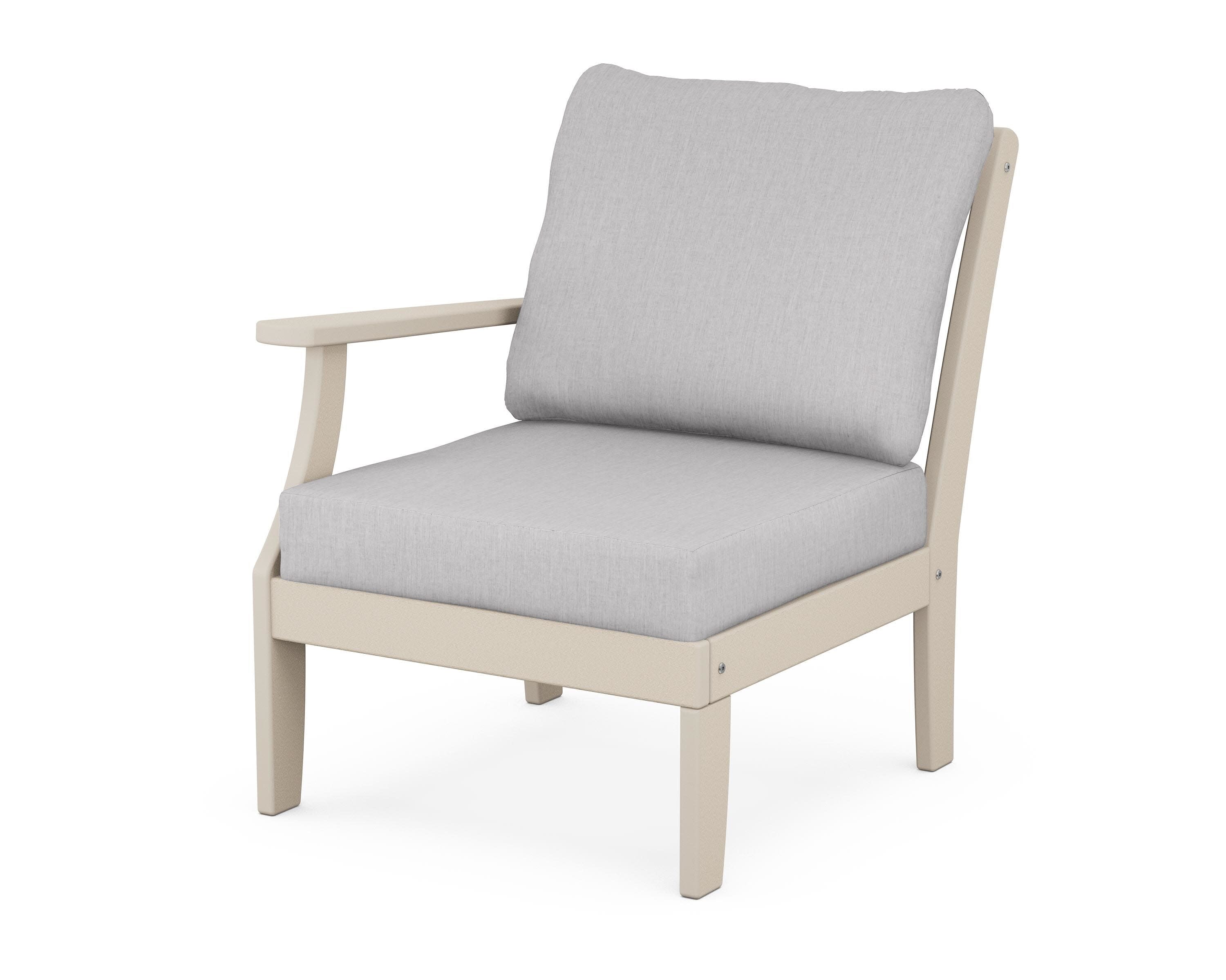 Yacht Club Modular Left Arm Chair in Sand Castle / Granite