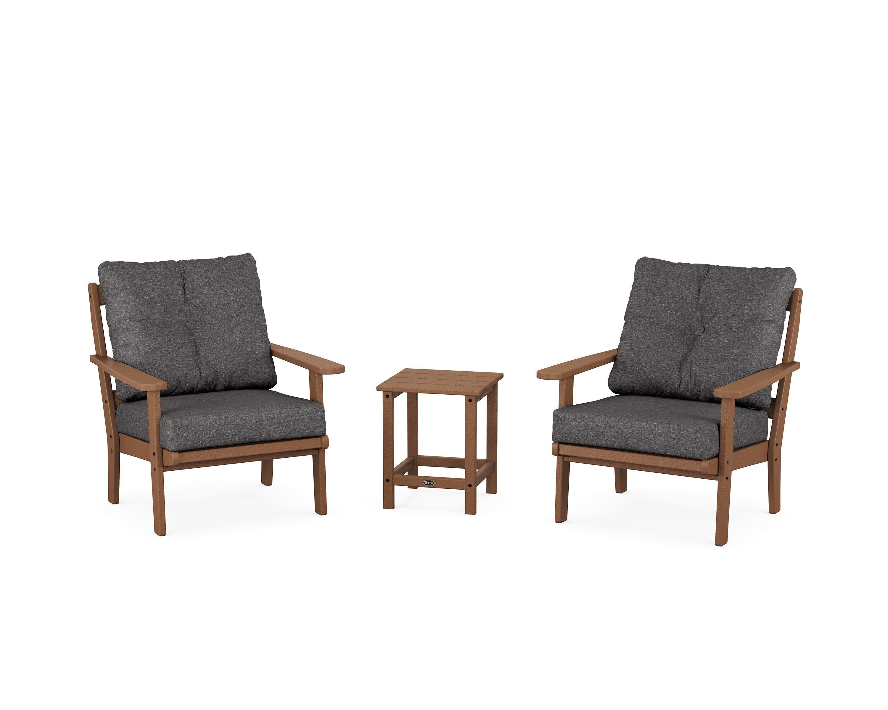 Cape Cod 3-Piece Deep Seating Set in Tree House / Ash Charcoal