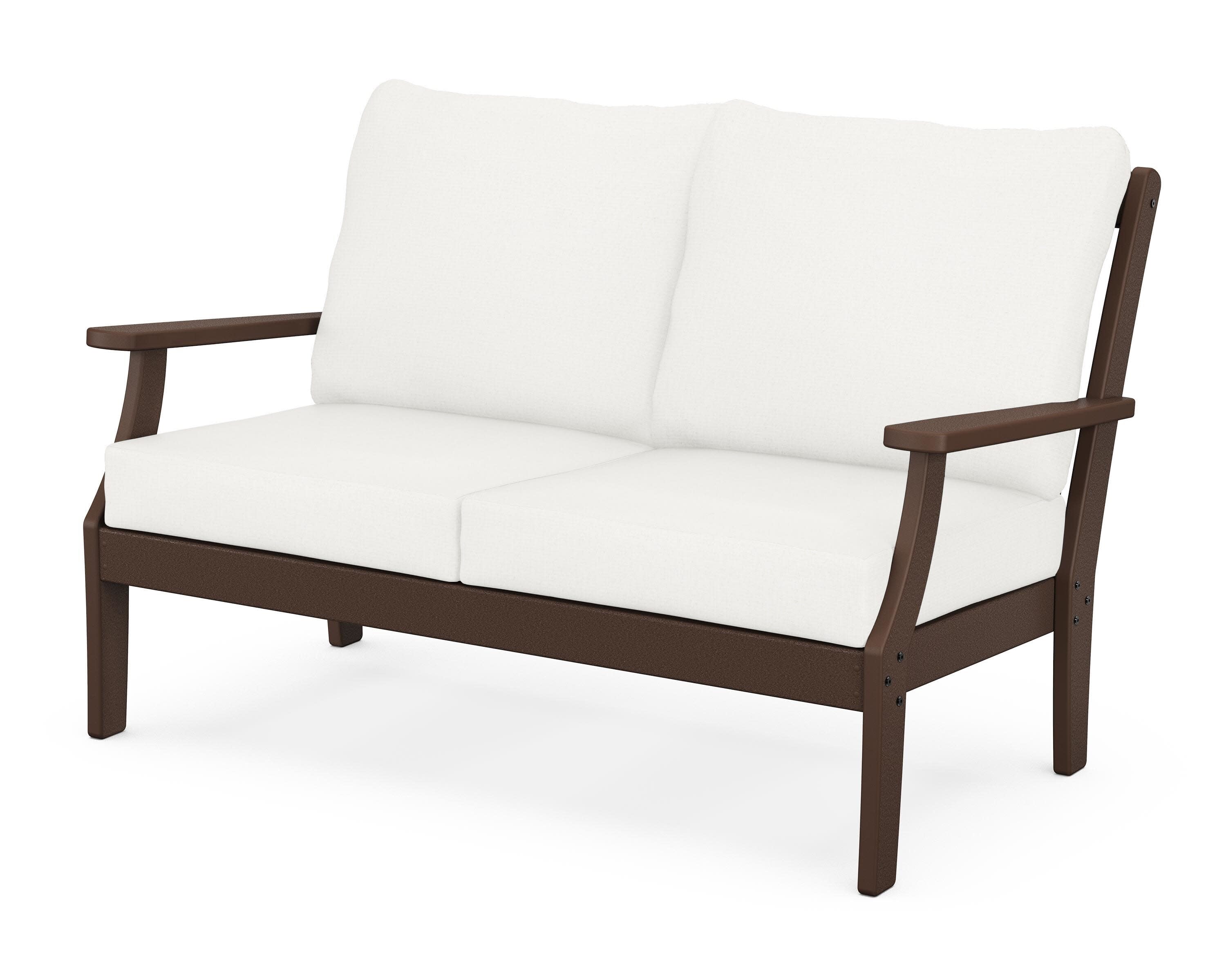 Yacht Club Deep Seating Loveseat in Vintage Lantern / Natural Linen