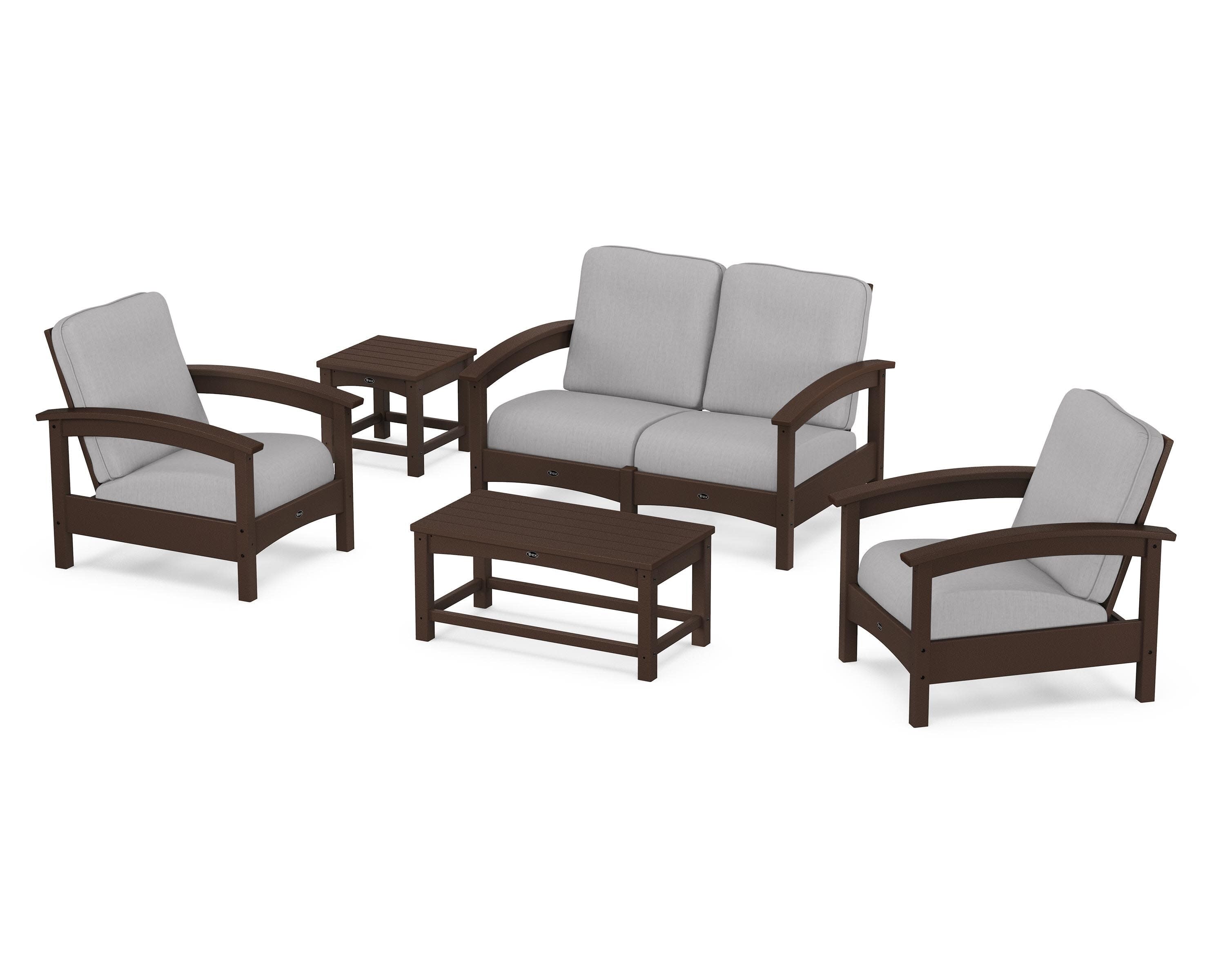 Rockport Club 6-Piece Deep Seating Conversation Set in Vintage Lantern / Granite