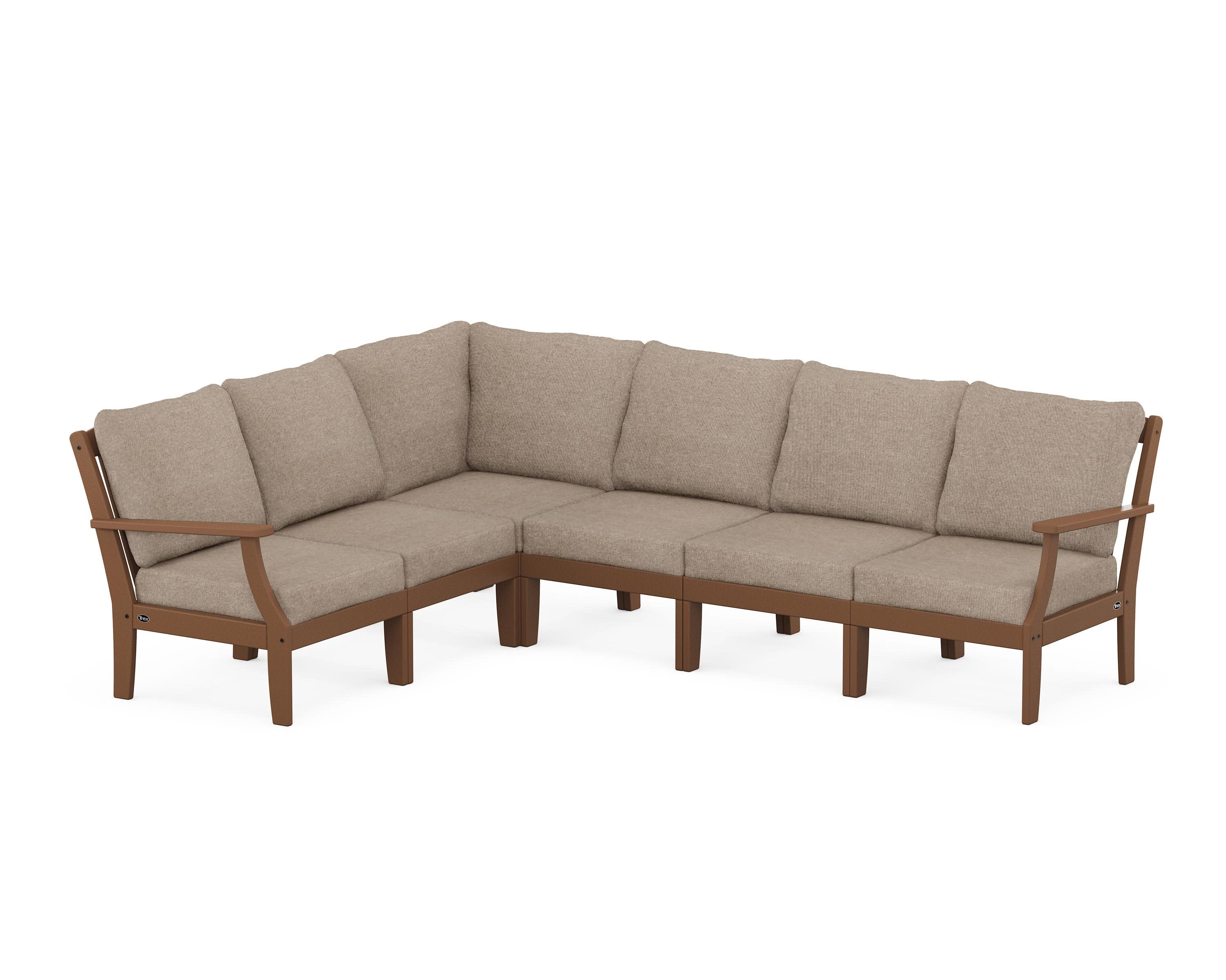 Yacht Club Modular 6-Piece Deep Seating Set in Tree House / Spiced Burlap