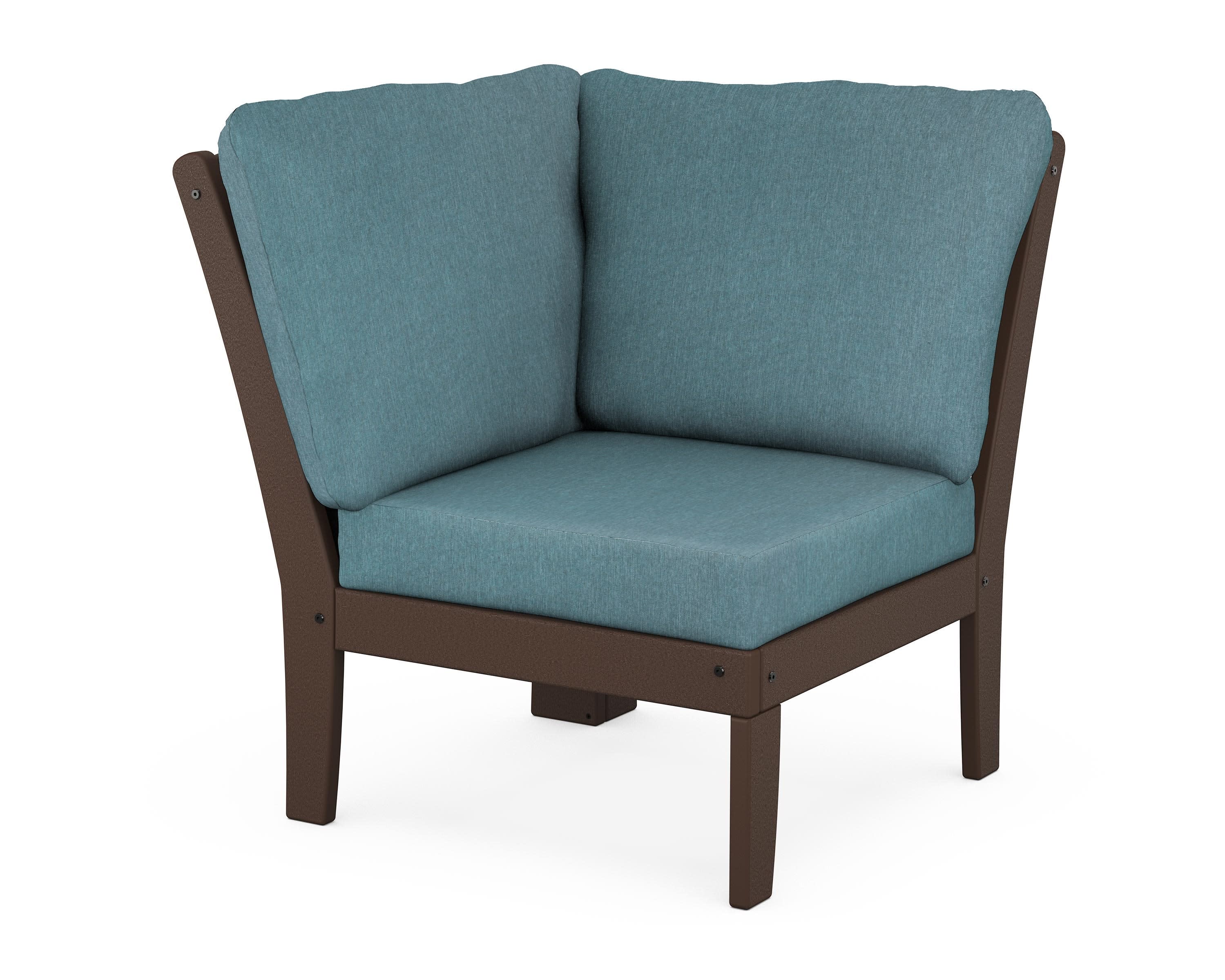 Yacht Club Modular Corner Chair in Vintage Lantern / Ocean Teal