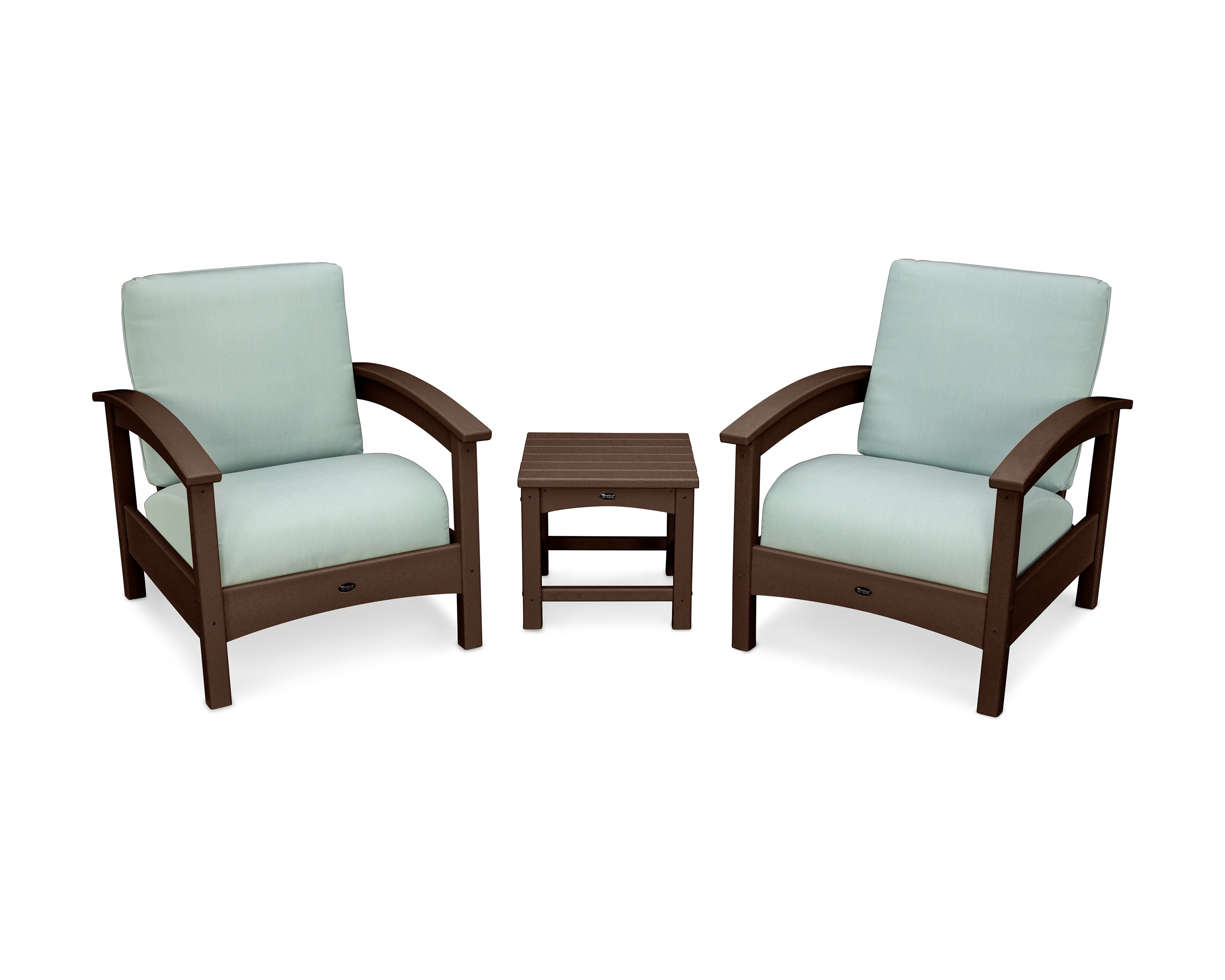 Rockport Club 3-Piece Deep Seating Conversation Set in Vintage Lantern / Spa