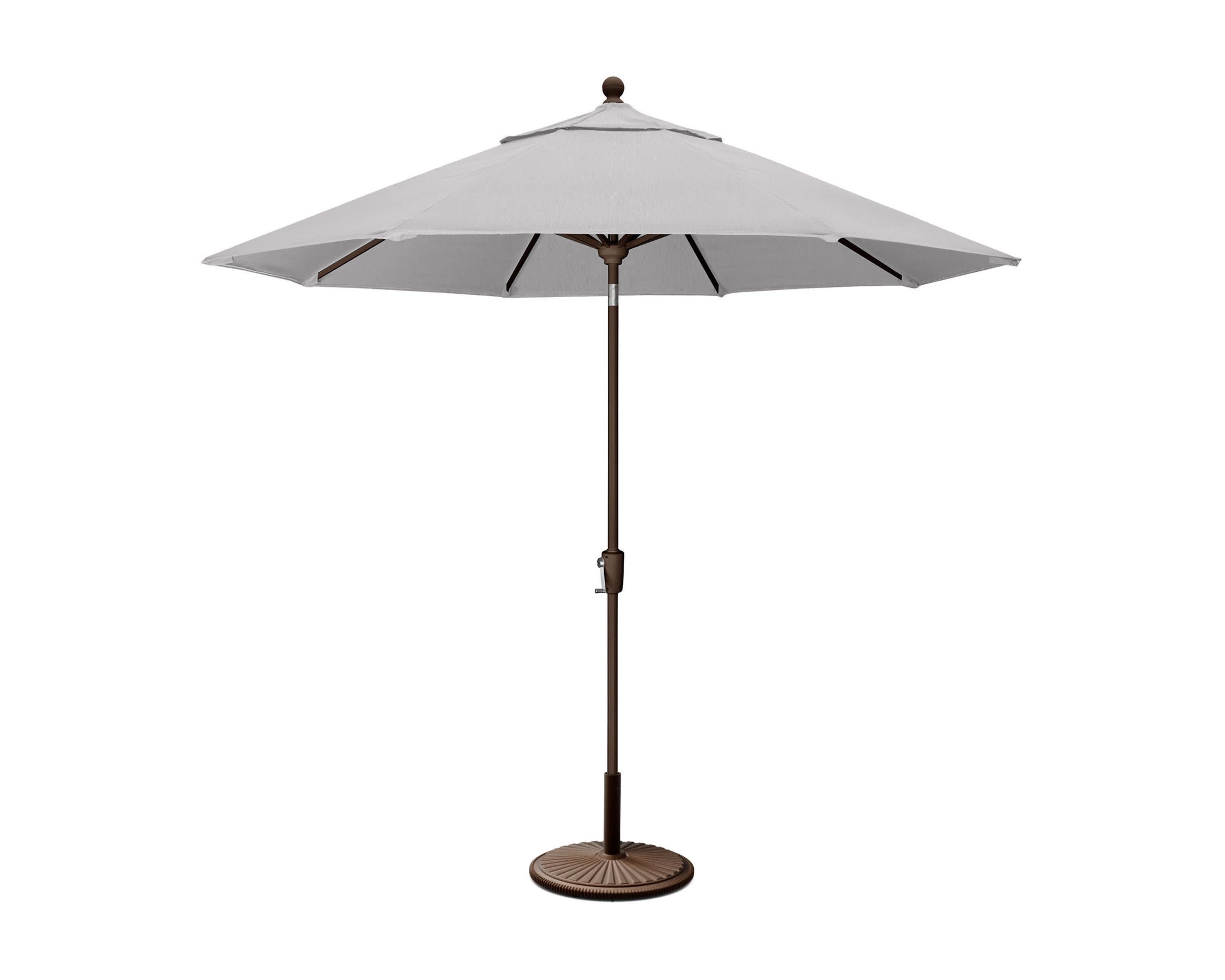 9' Tilt Market Umbrella & Base in Bronze / Granite