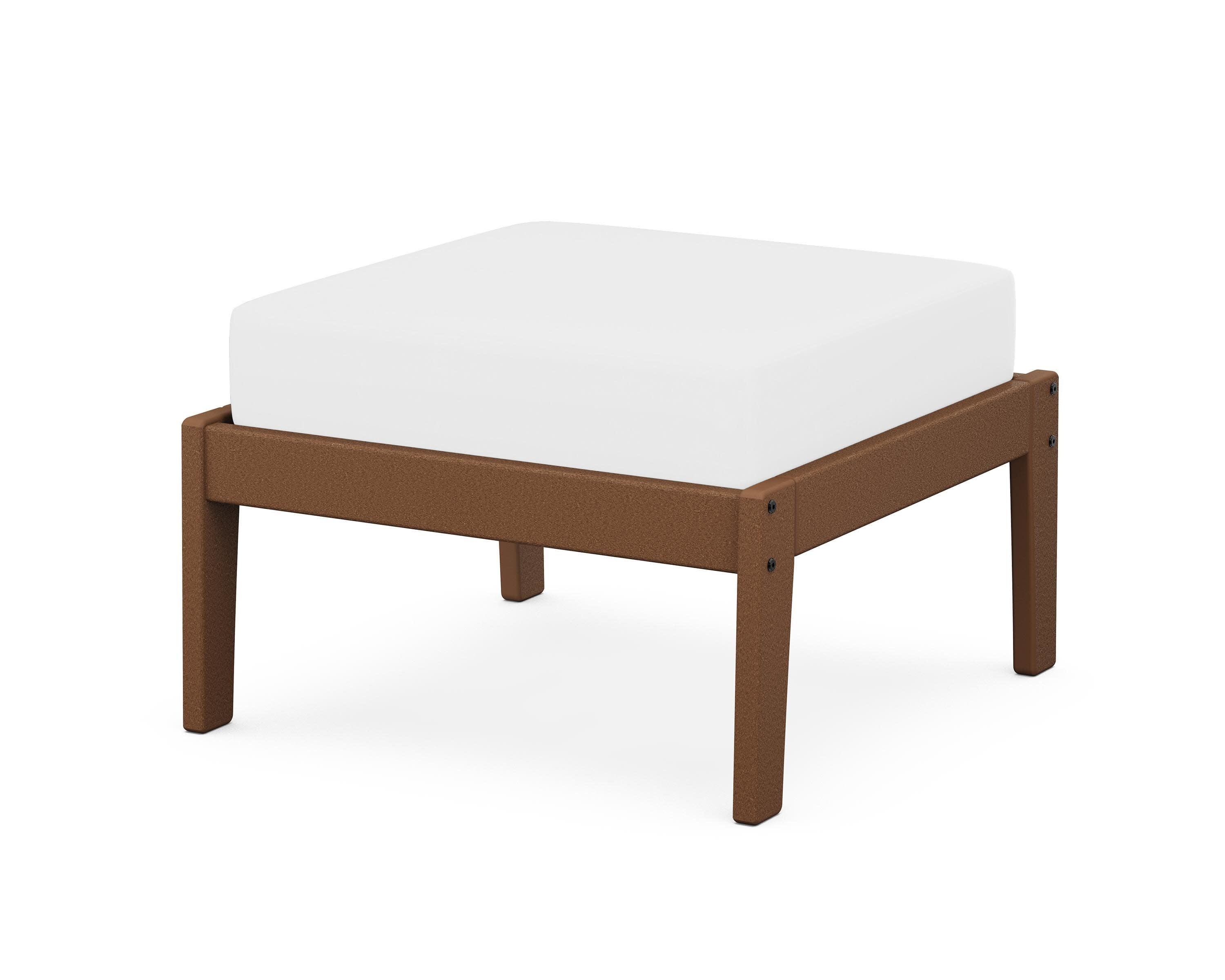 Deep Seating Ottoman in Teak / Natural