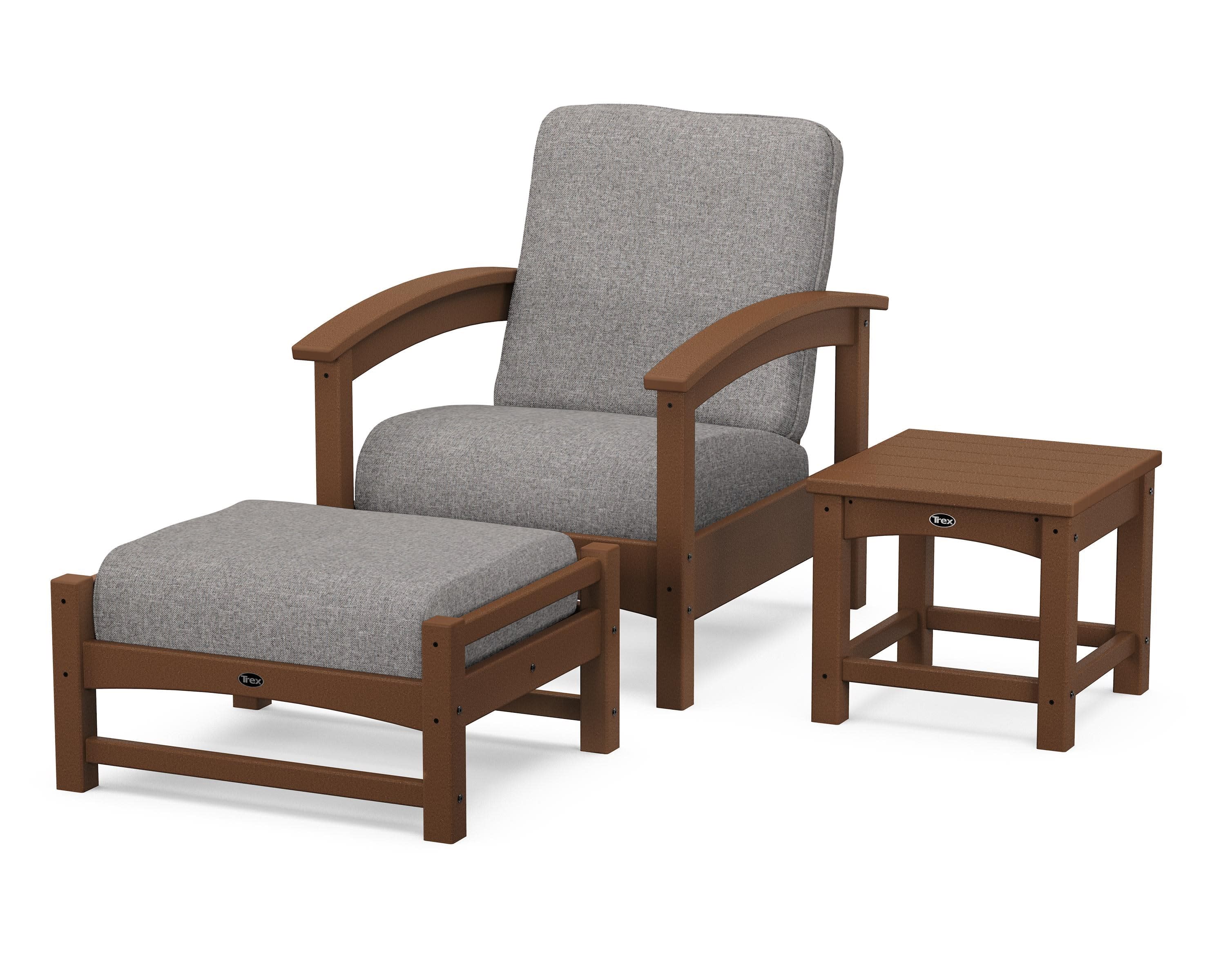 Rockport 3-Piece Deep Seating Set in Tree House / Grey Mist