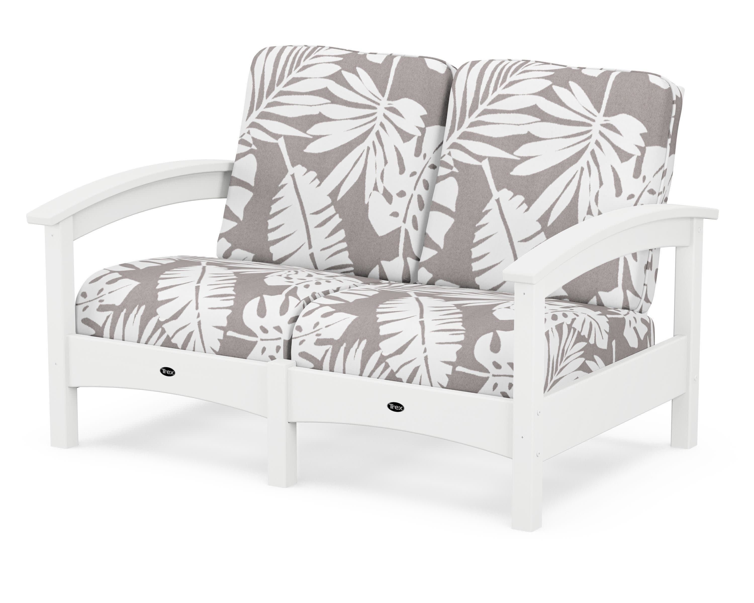 Rockport Club Loveseat in Classic White / Leaf Grey Mist