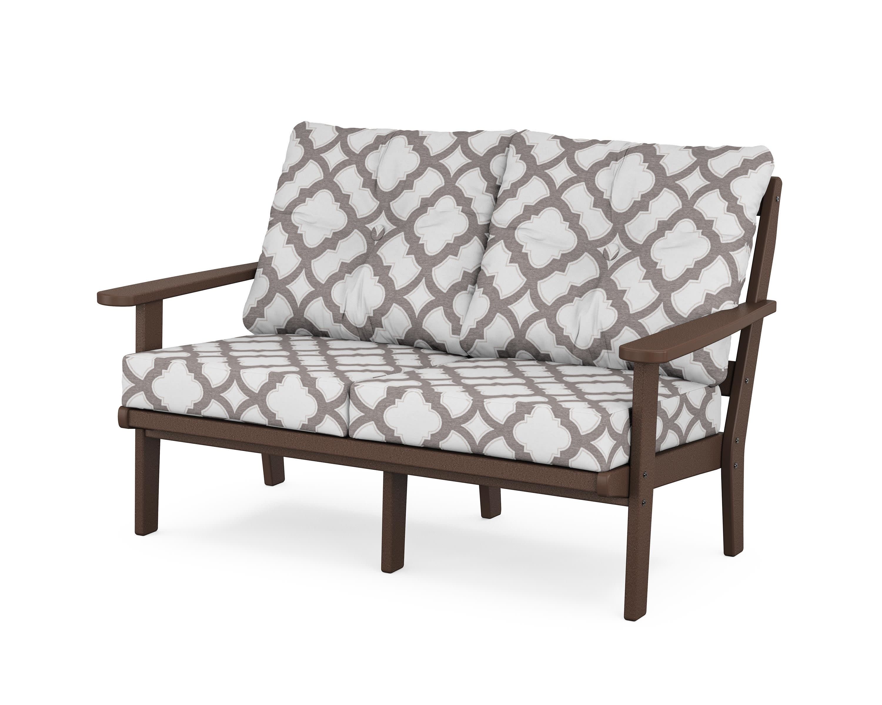 Cape Cod Deep Seating Loveseat in Vintage Lantern / Trellis Grey Mist