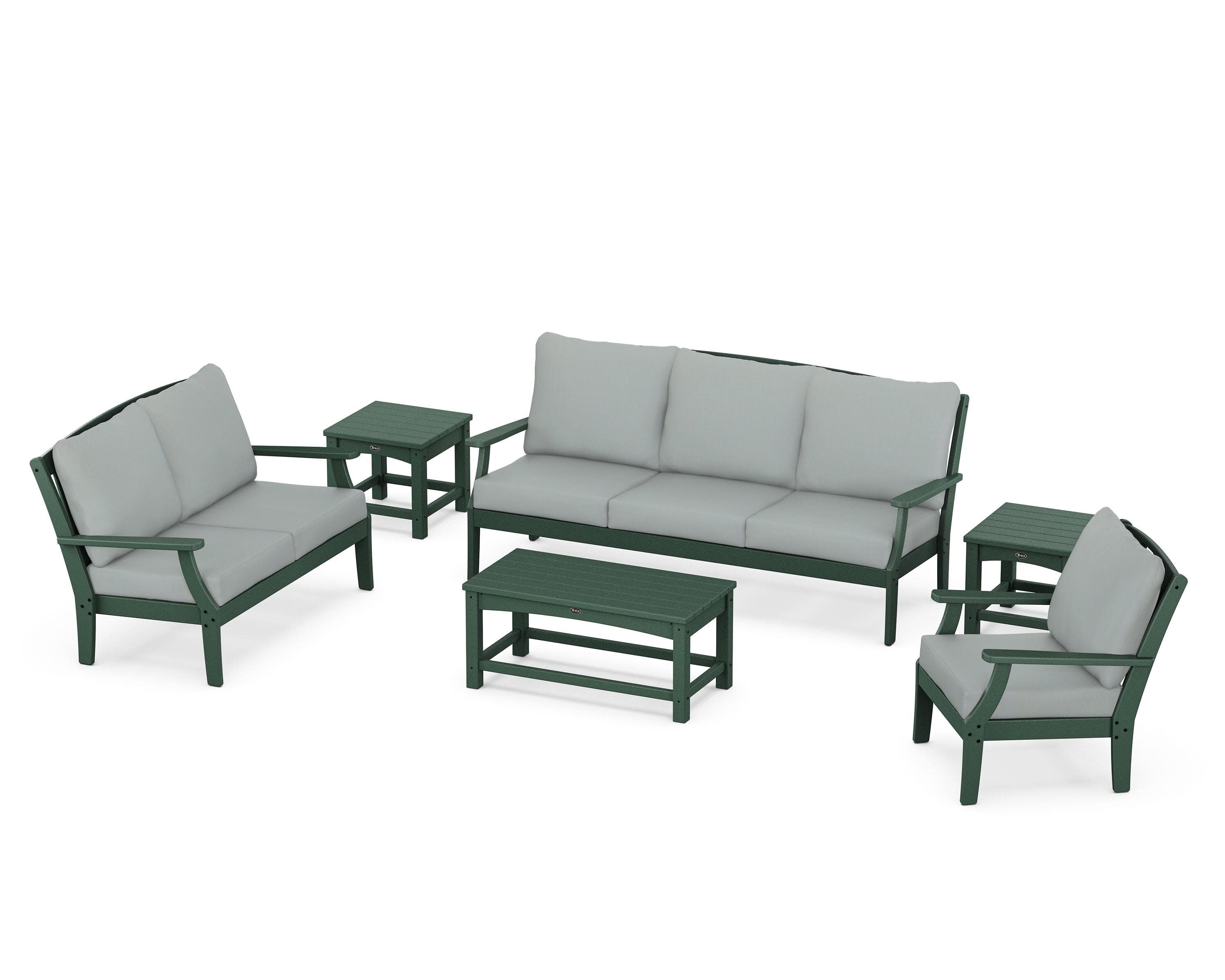Yacht Club 6-Piece Deep Seating Set in Rainforest Canopy / Spa