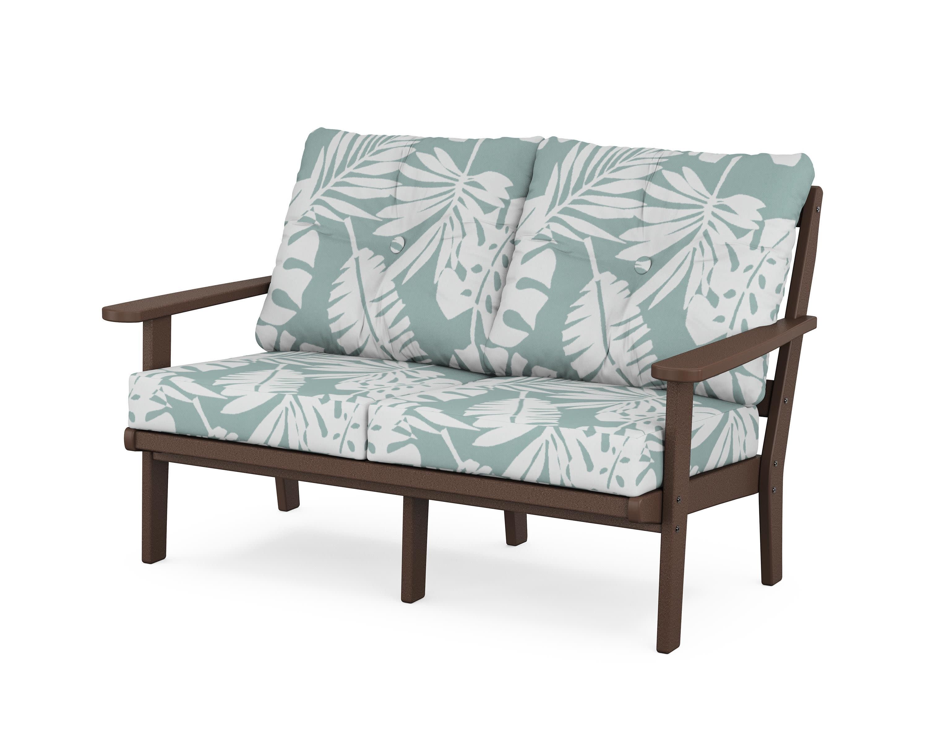 Cape Cod Deep Seating Loveseat in Vintage Lantern / Leaf Glacier Spa