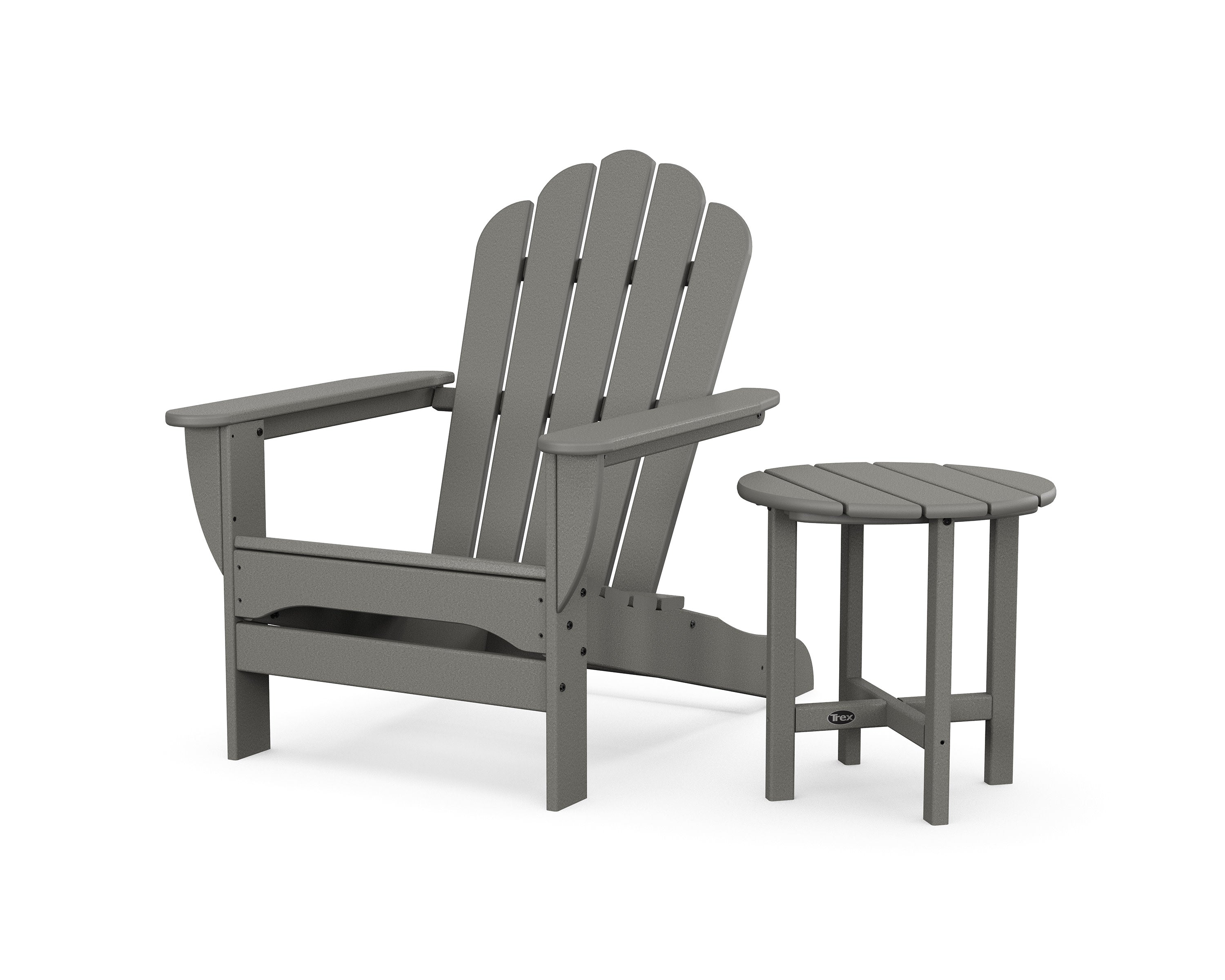 Monterey Bay Oversized Adirondack Chair with Side Table in Stepping Stone