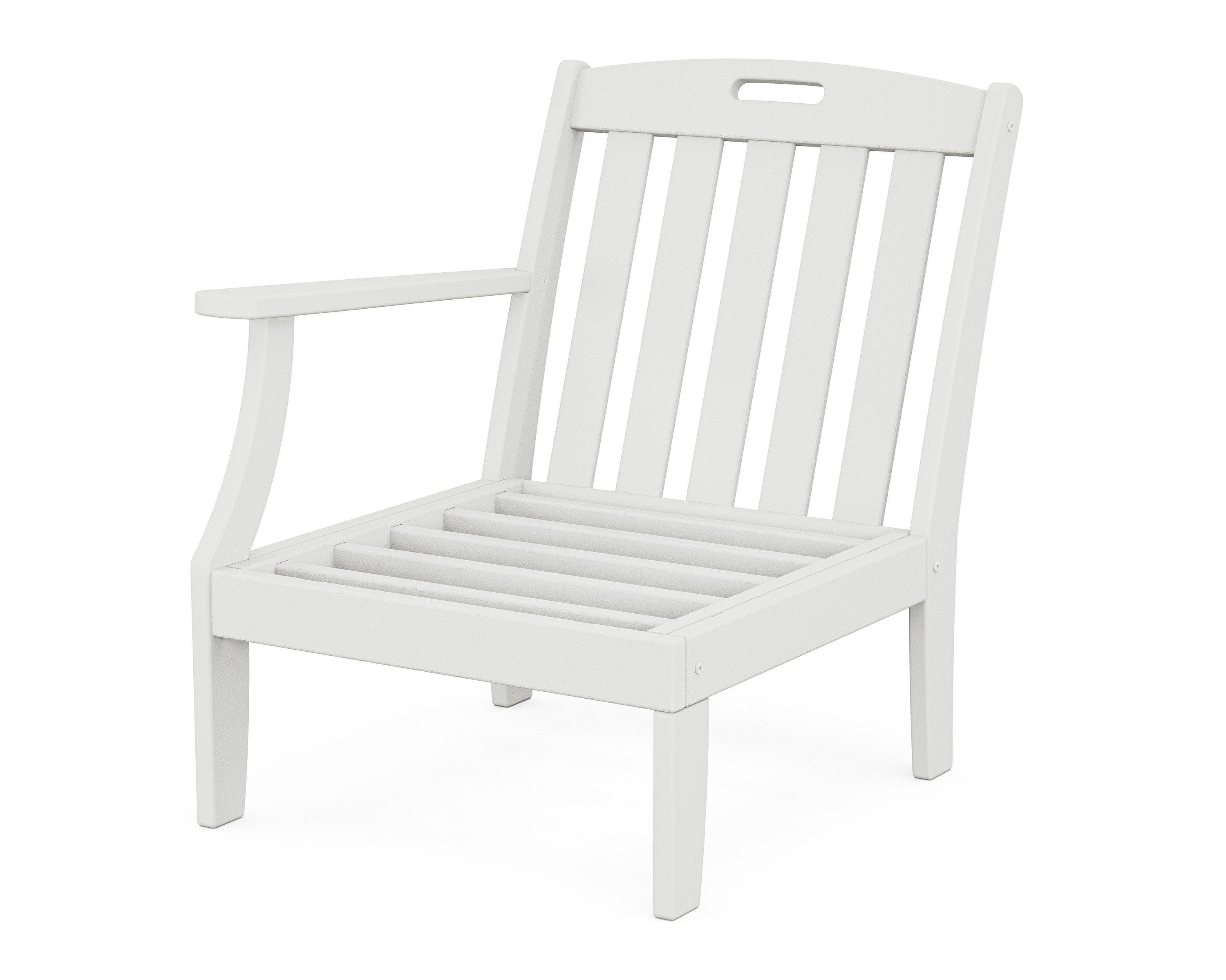 Yacht Club Modular Left Arm Chair Frame in Classic White